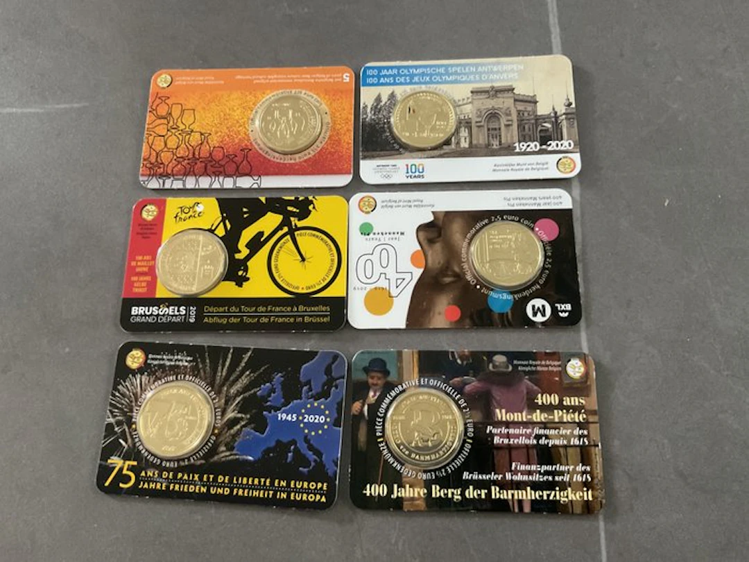 Belgium. 2 1/2 Euro 2019/2021 (6 stuks) (No reserve price)