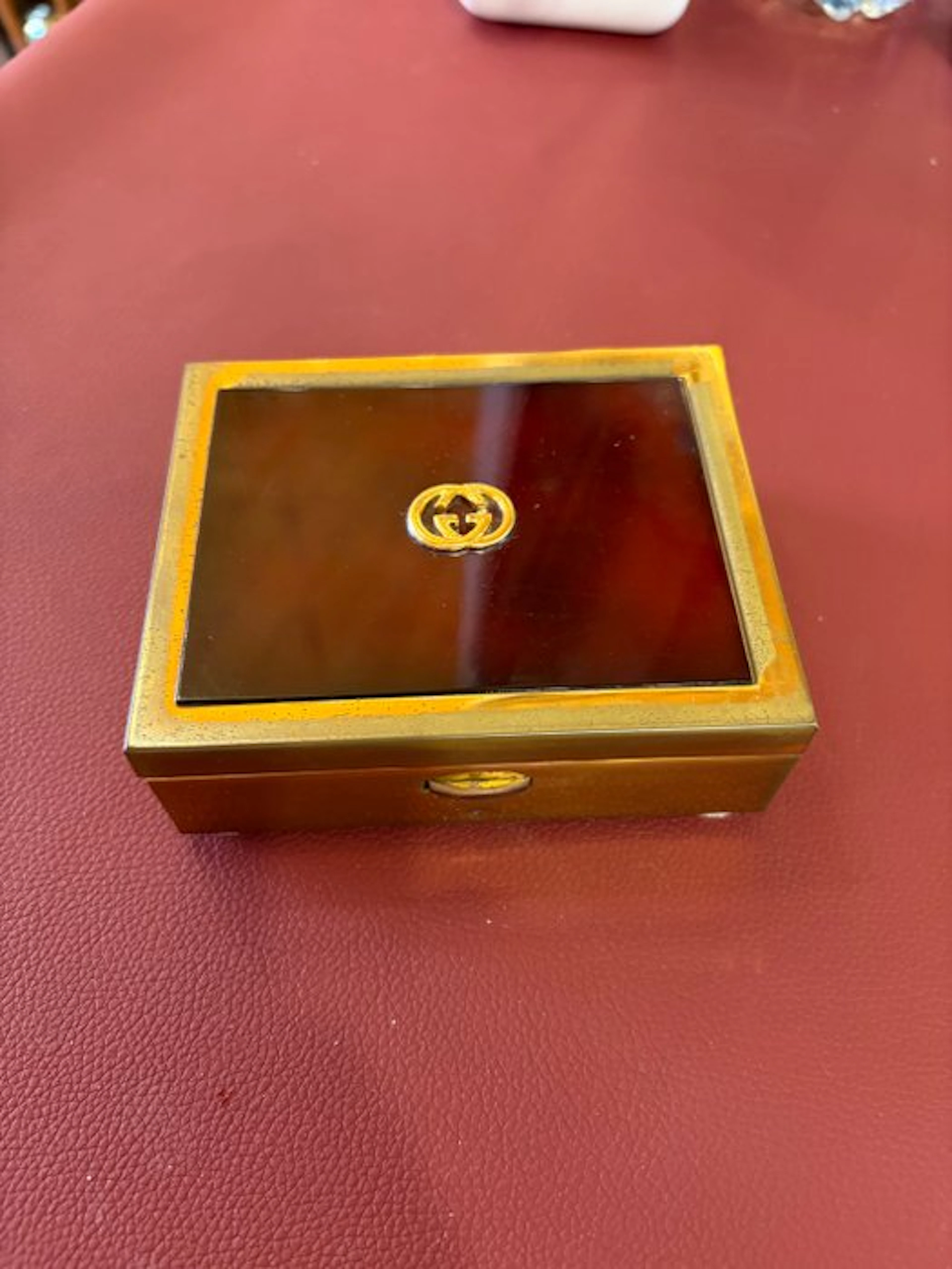 Gucci - Gucci - Cigarette box - Wood, Brass - Vintage Gucci box