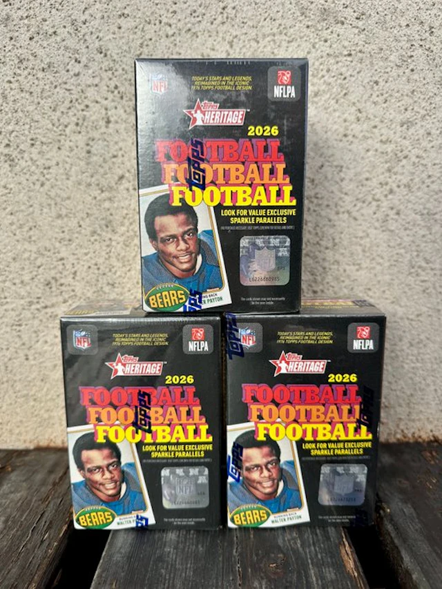 Topps Heritage NFL Football 2026 Release Value Box - 3 Box - Near Mint (NM)