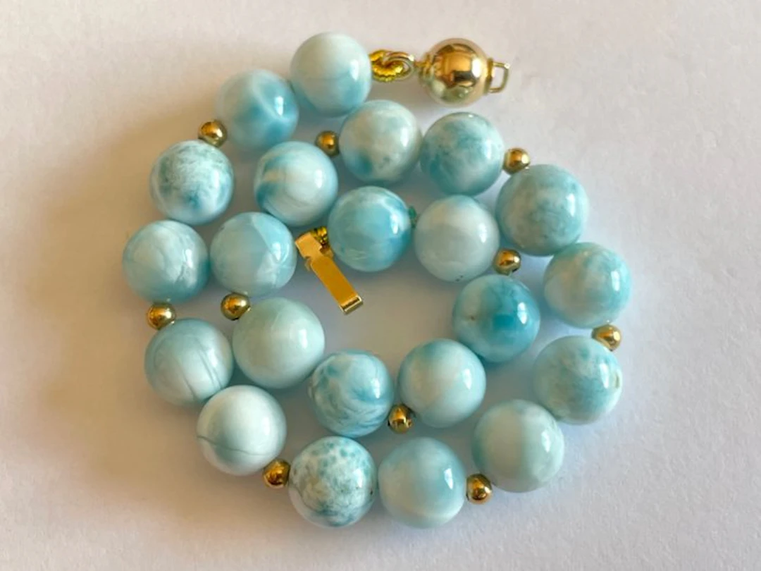 18-karat (750) Gold - Larimar (Certified) - Bracelet