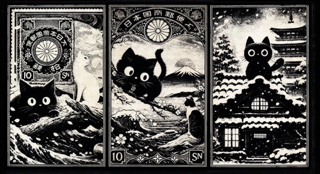 Æ (XX-XXI) - Set of 3 – “Jiji: Emblems of Fortune” (2026) – Mixed