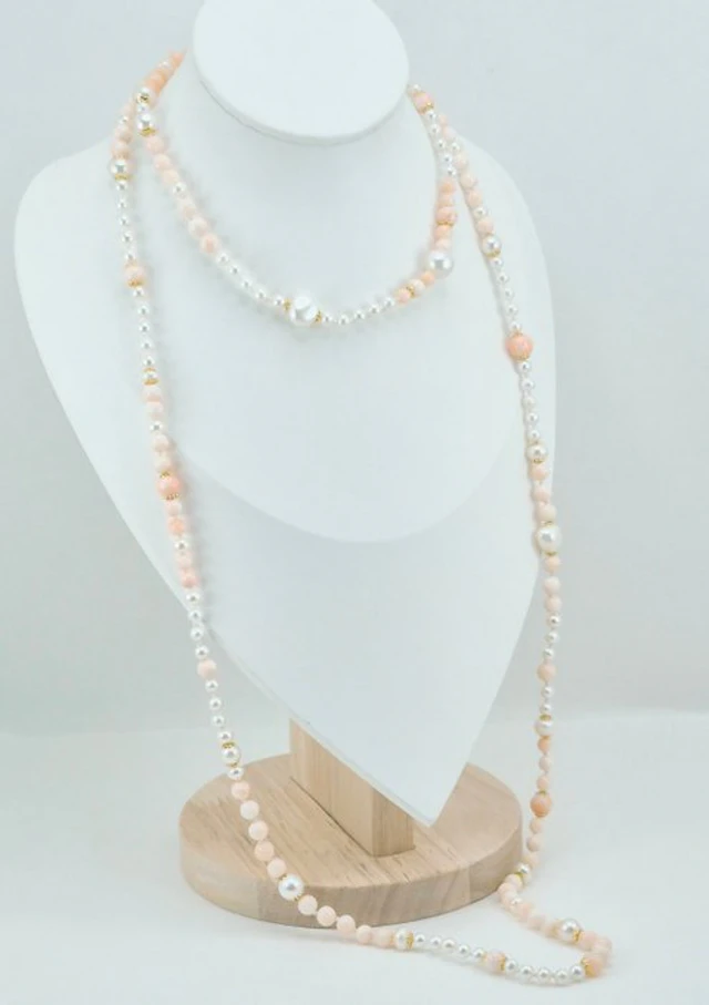 Coral - Silver, Gold-plated - Necklace