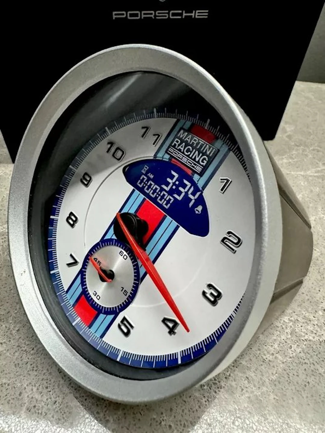 Clock - Porsche - Design Sport Chrono - Edition Martini Racing - Neuf