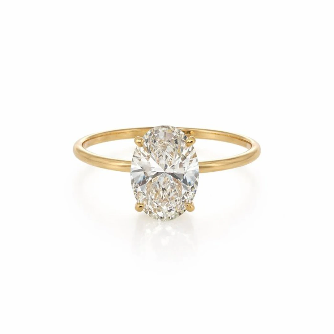 No reserve price - Ring - 14 kt. Yellow gold - 2.08ct. tw. Diamond (Lab-grown)