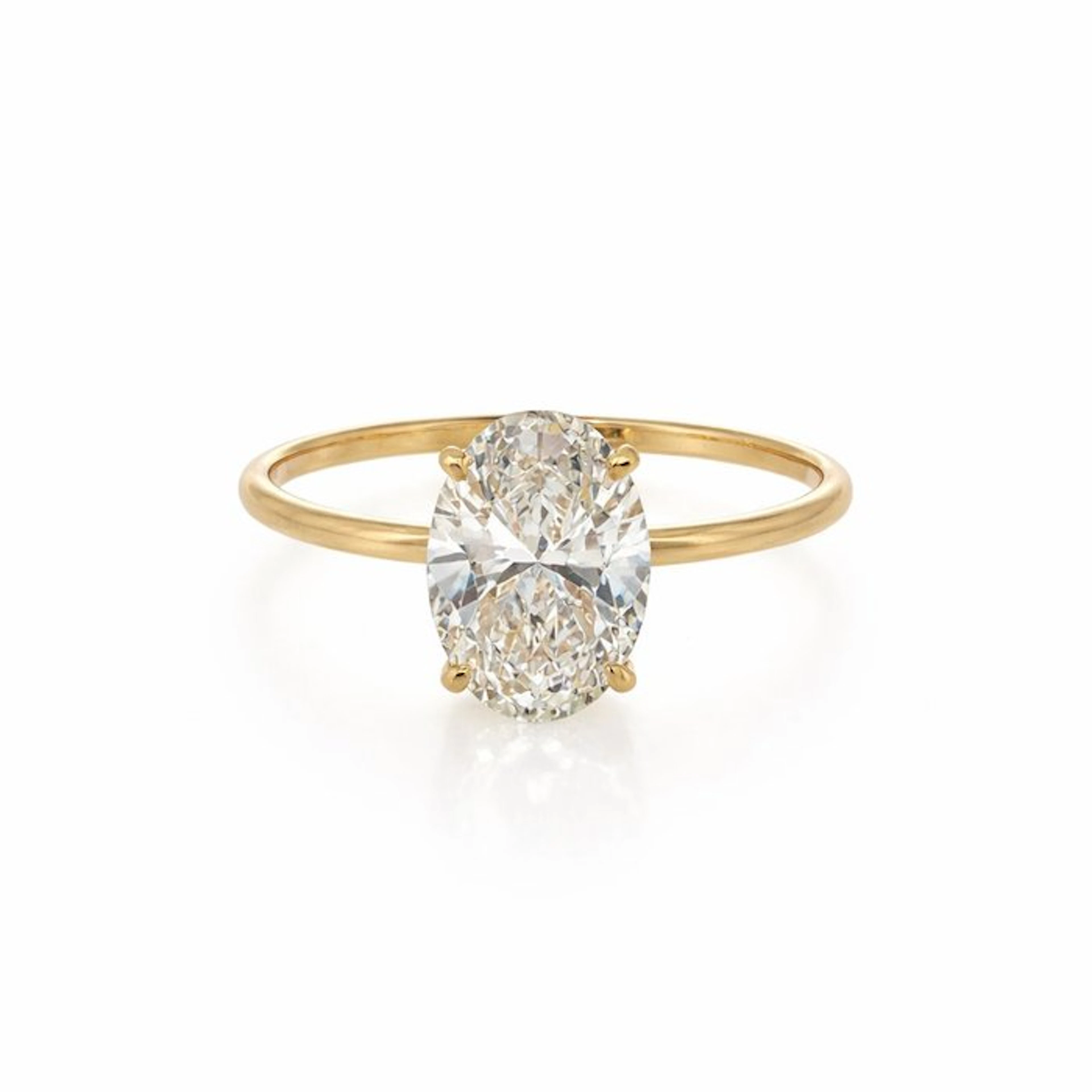 No reserve price - Ring - 14 kt. Yellow gold - 2.08ct. tw. Diamond (Lab-grown)
