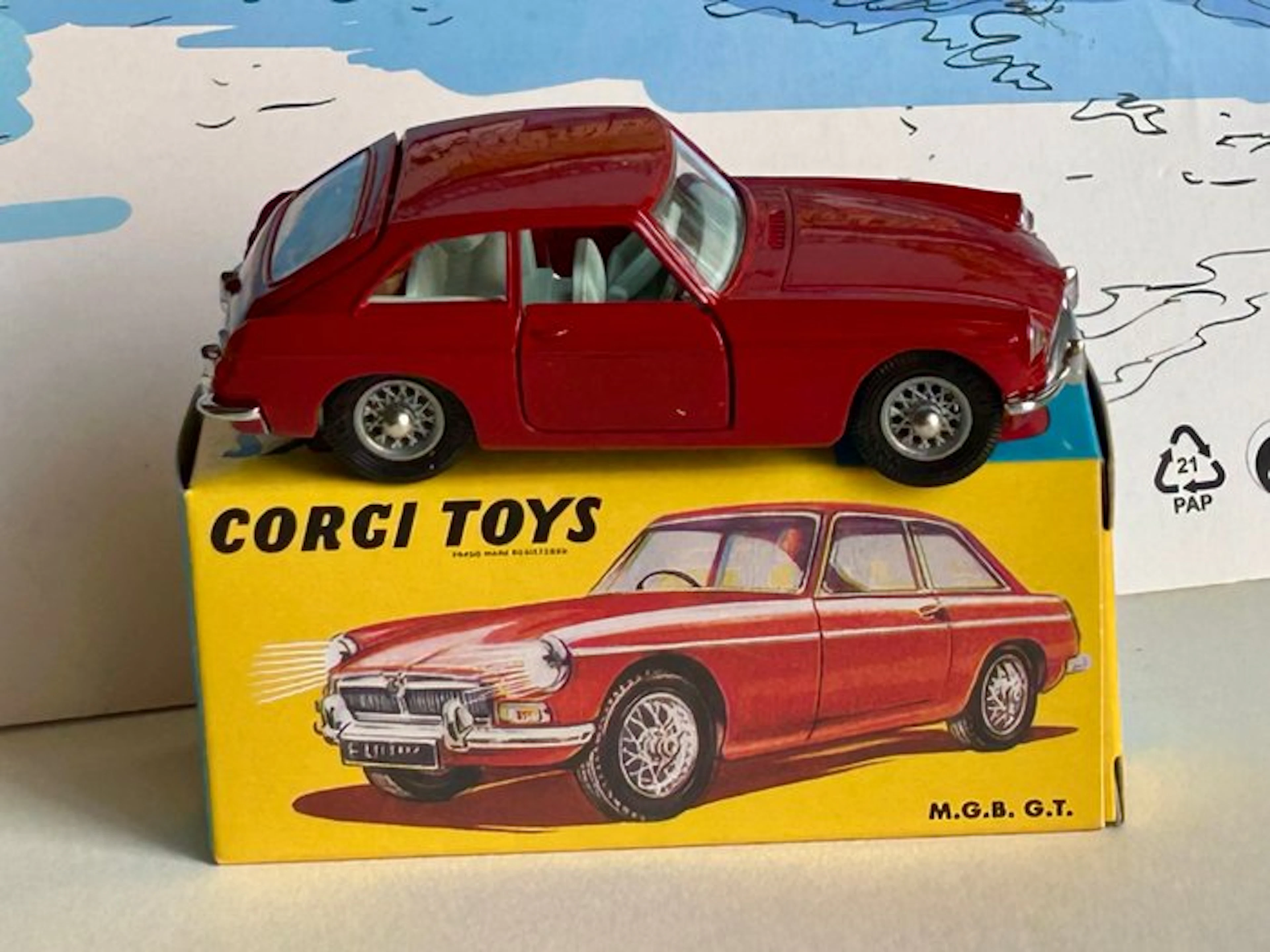 Re-edition Corgi Toys 1:43 - Model car - M.G.B