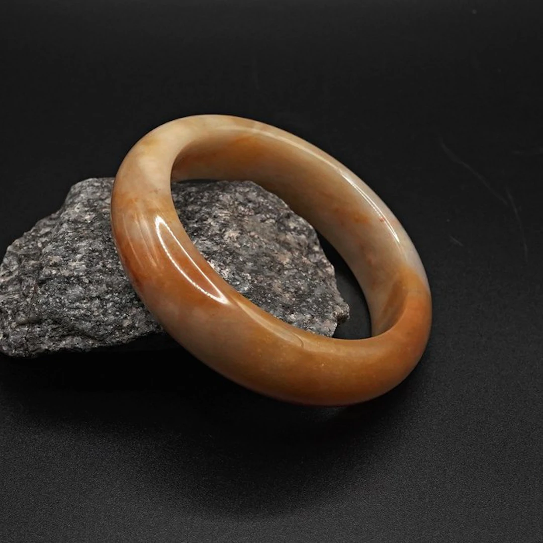 Natural Chinese Yellow Nephrite Jade Bangle - Polished...