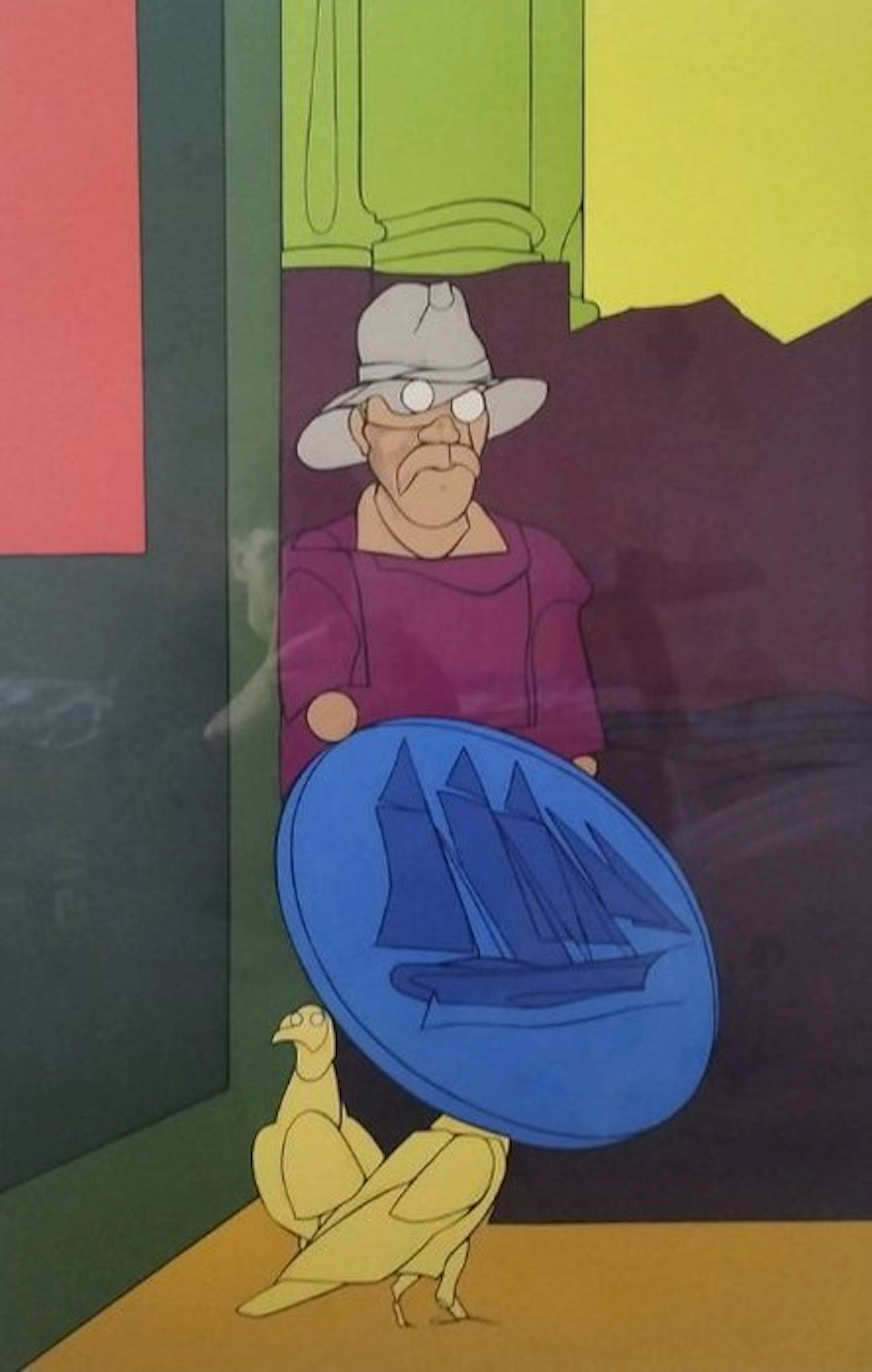 Valerio Adami (1935) - Figure whit shield