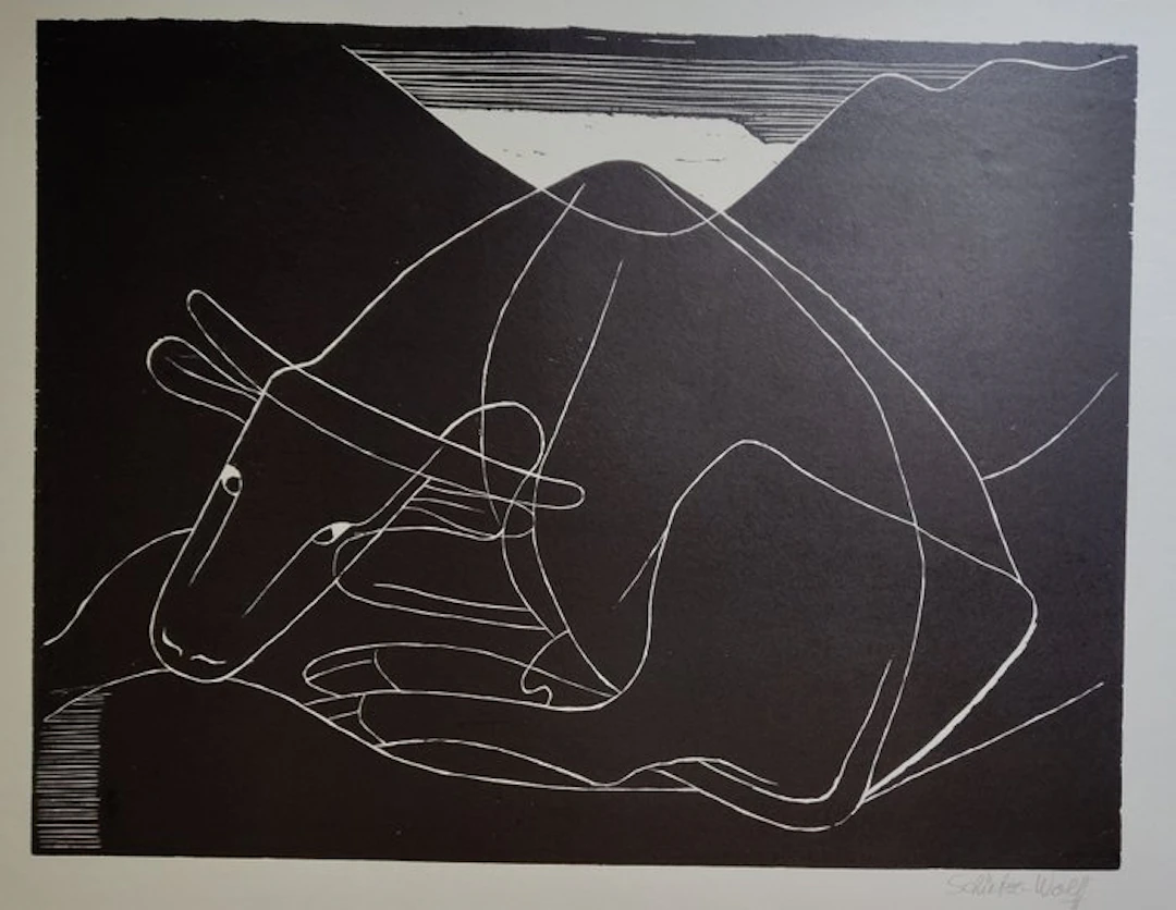 Johanna Schütz-Wolff (1896–1965) - Liegende Kuh