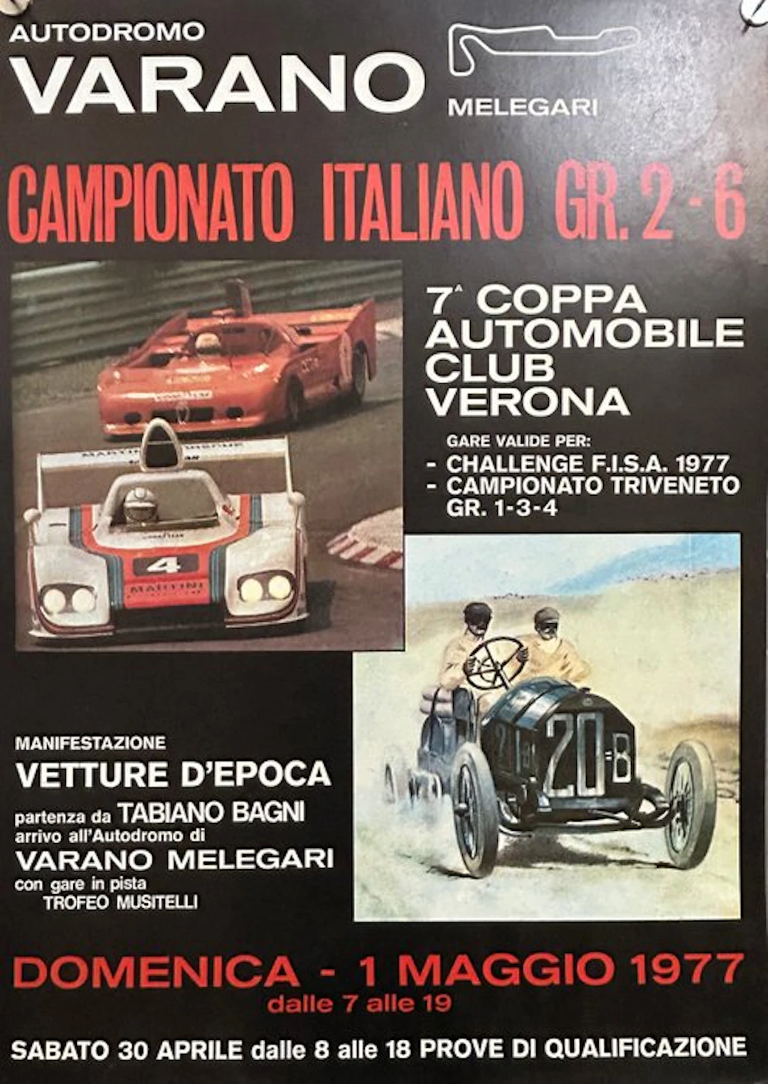 Poster "7th Automobile Club Verona Cup" - Porsche - Porsche 936 - 1977