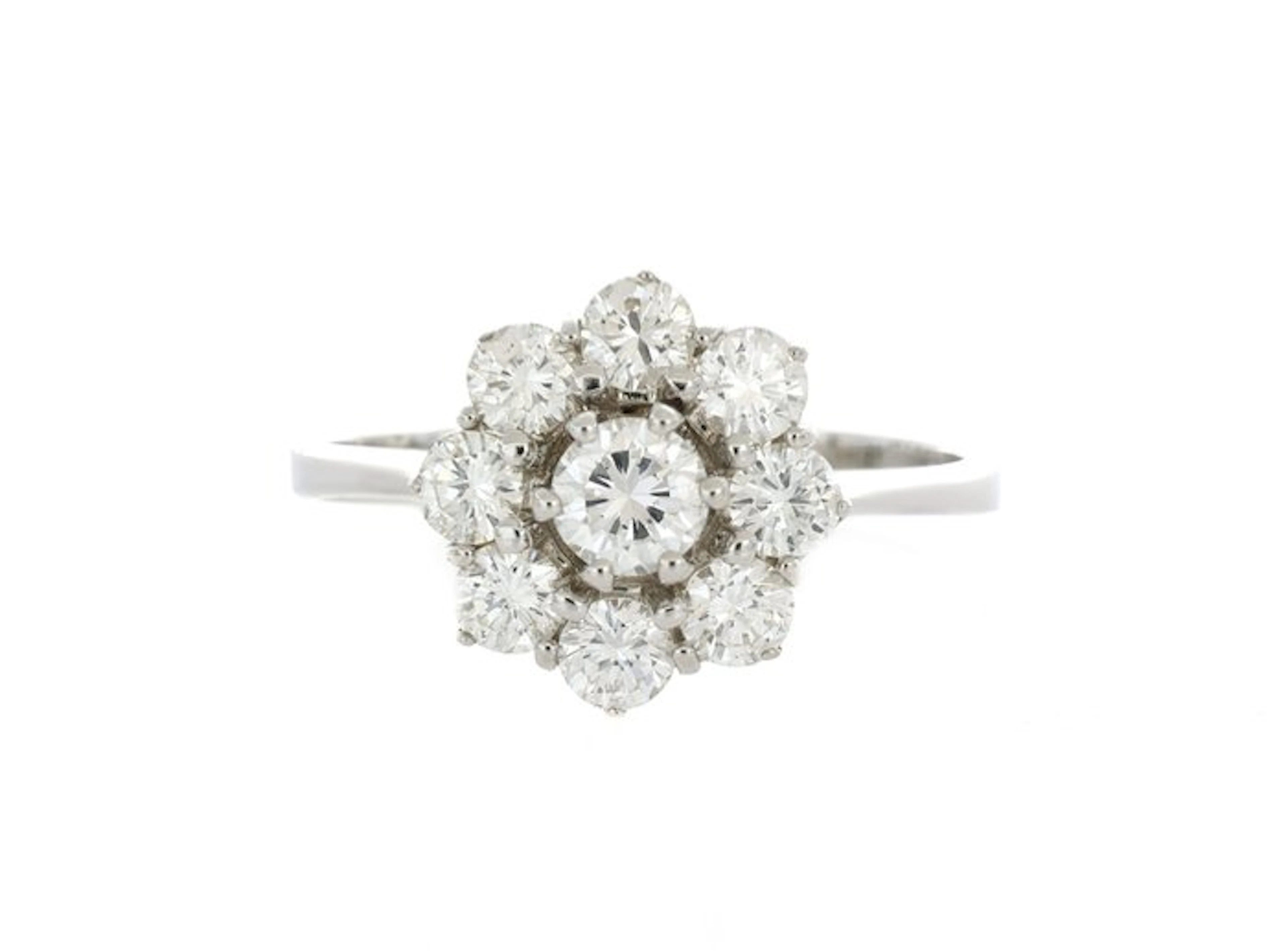 No reserve price - Ring - 18 kt. White gold - 0.85ct. tw. Diamond (Natural)