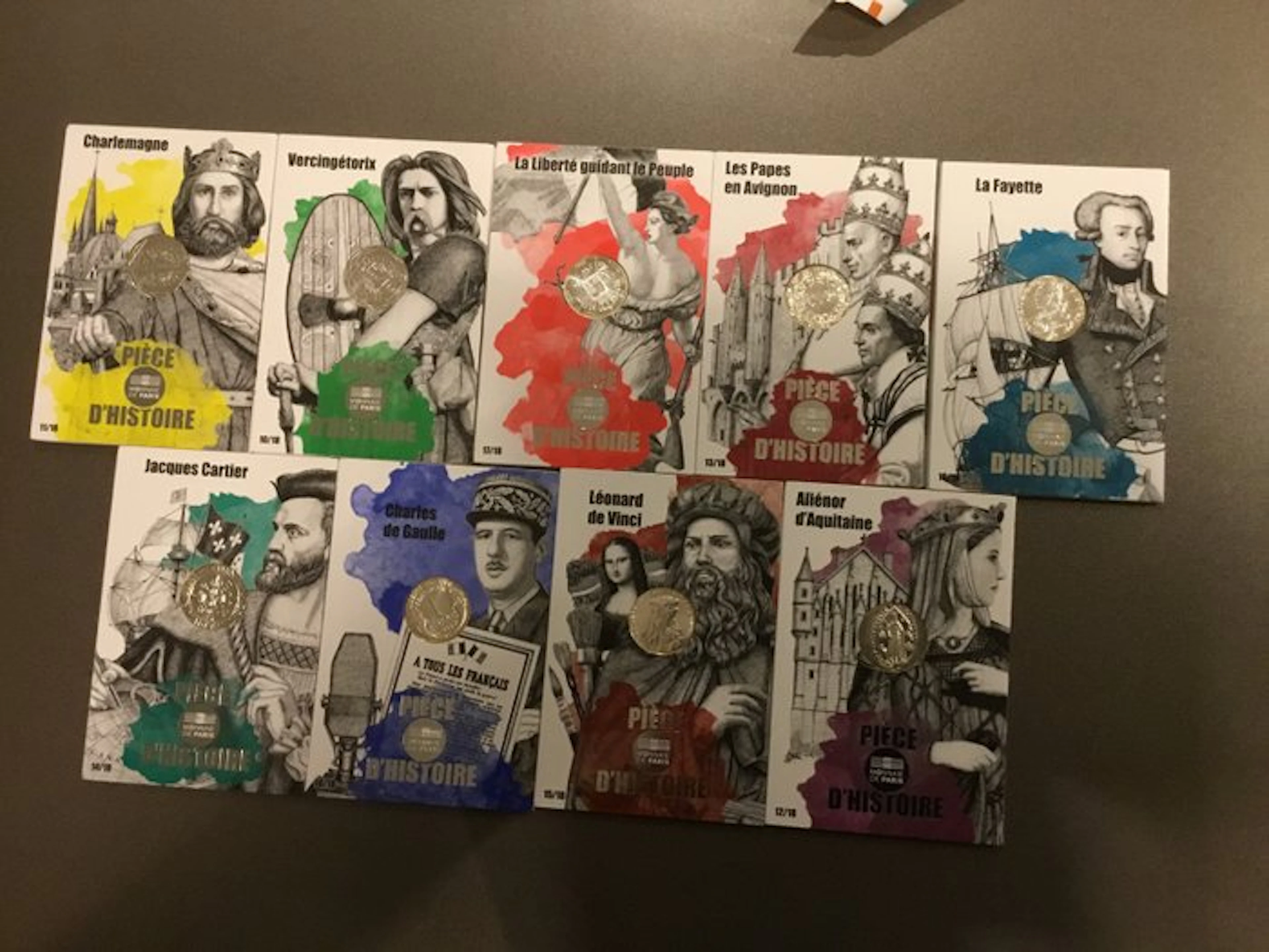 France. 10 Euro 2019 "Piece d'Histoire" (9 coins + Box) (No reserve price)