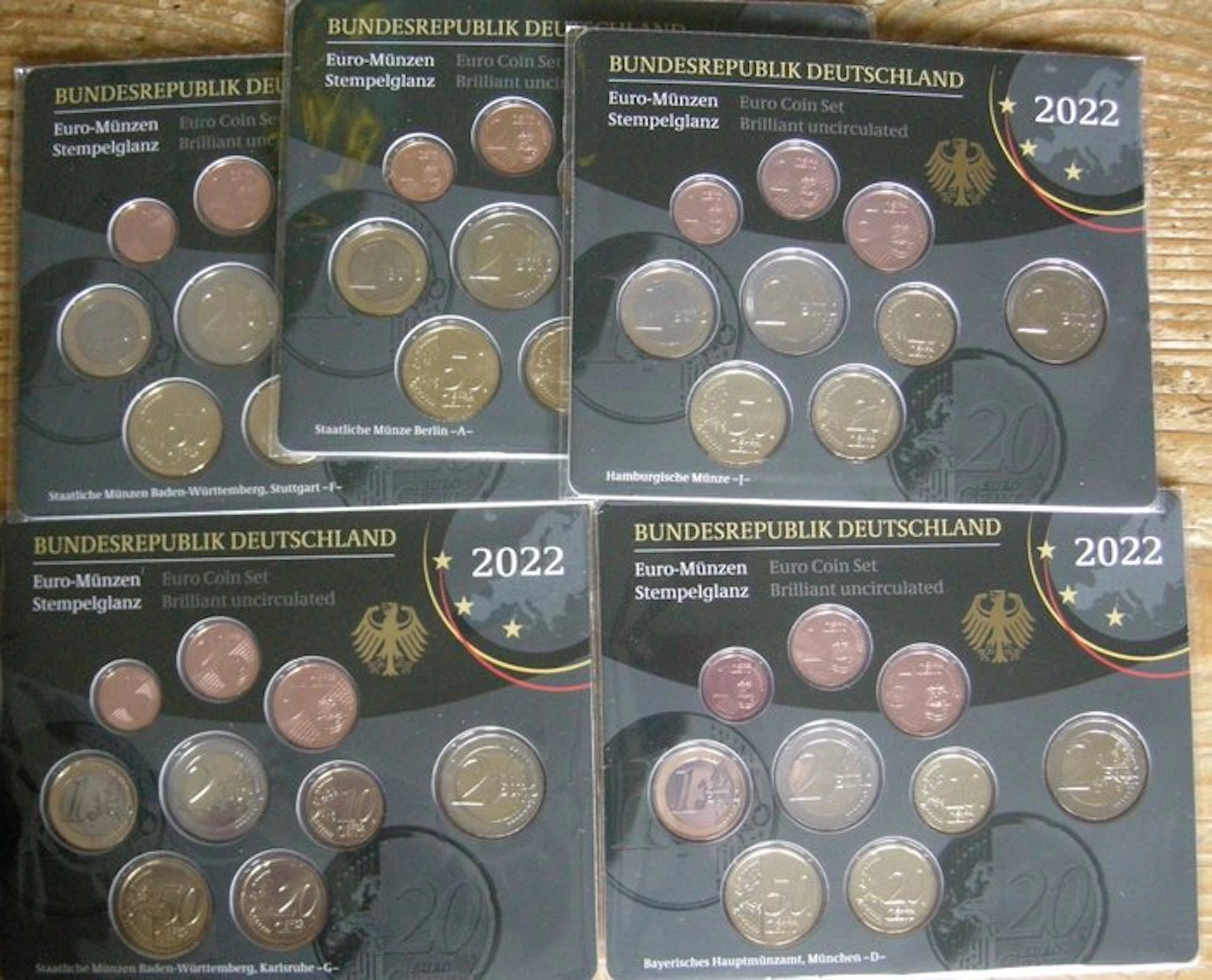 Germany. Year Set (BU) 2022 "A