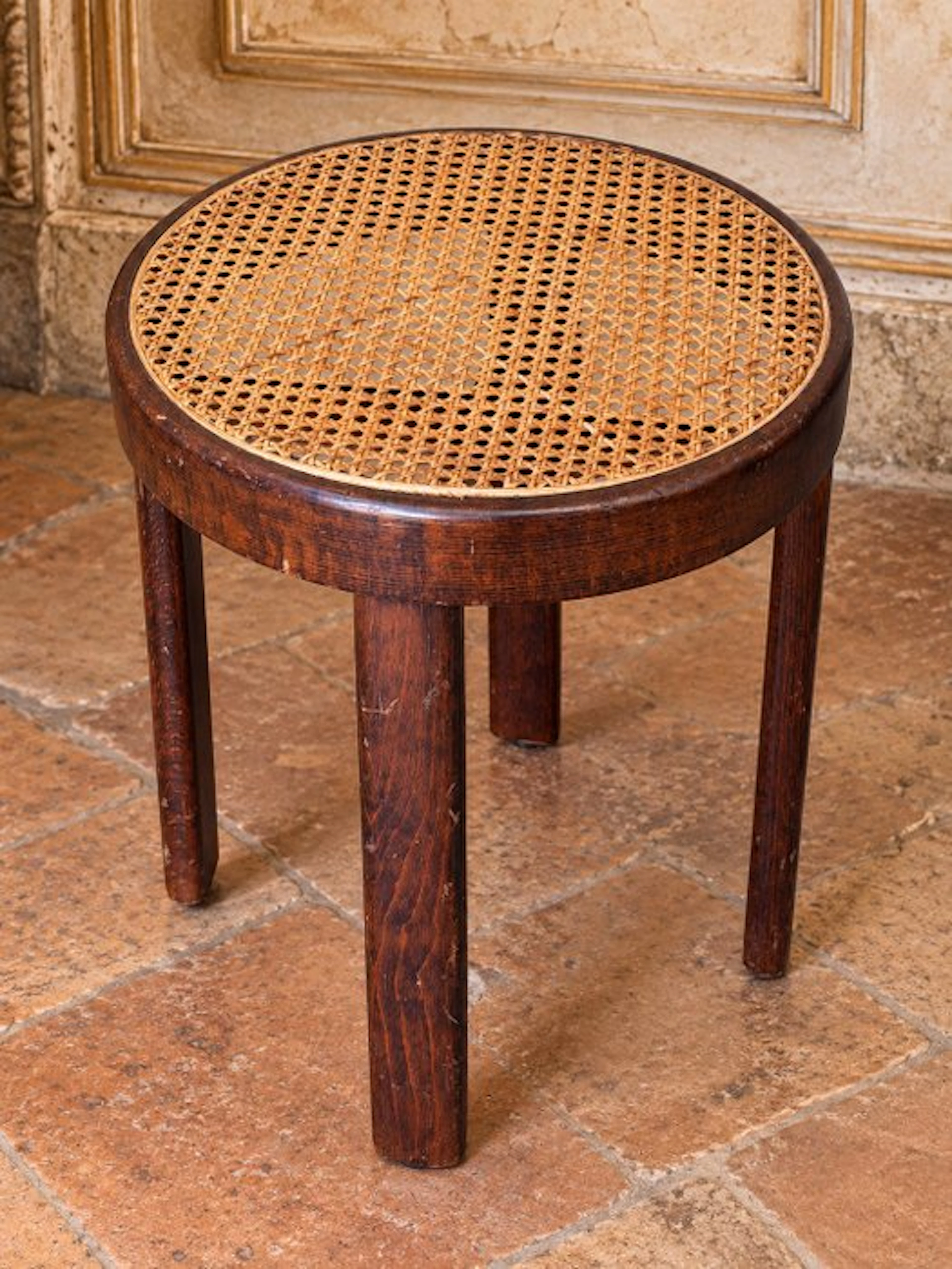 stile thonet - Stool - Wood, Vienna straw - Stool