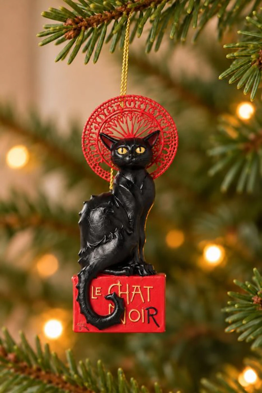 Christmas tree ornament (5) - Resin - Christmas ornament with a cat