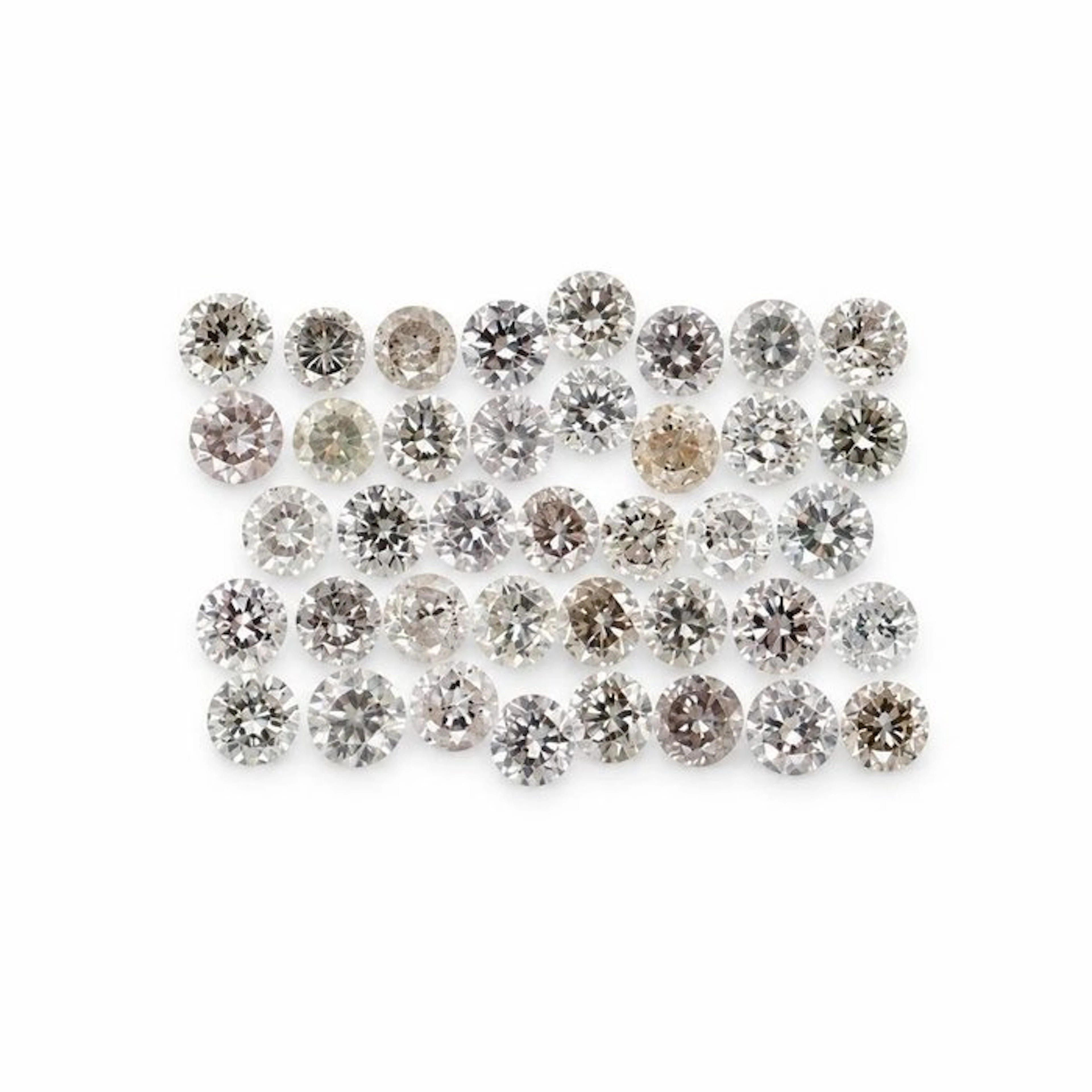 No reserve price - 39 pcs Diamond (Natural) - 1.00 ct - Round - SI1