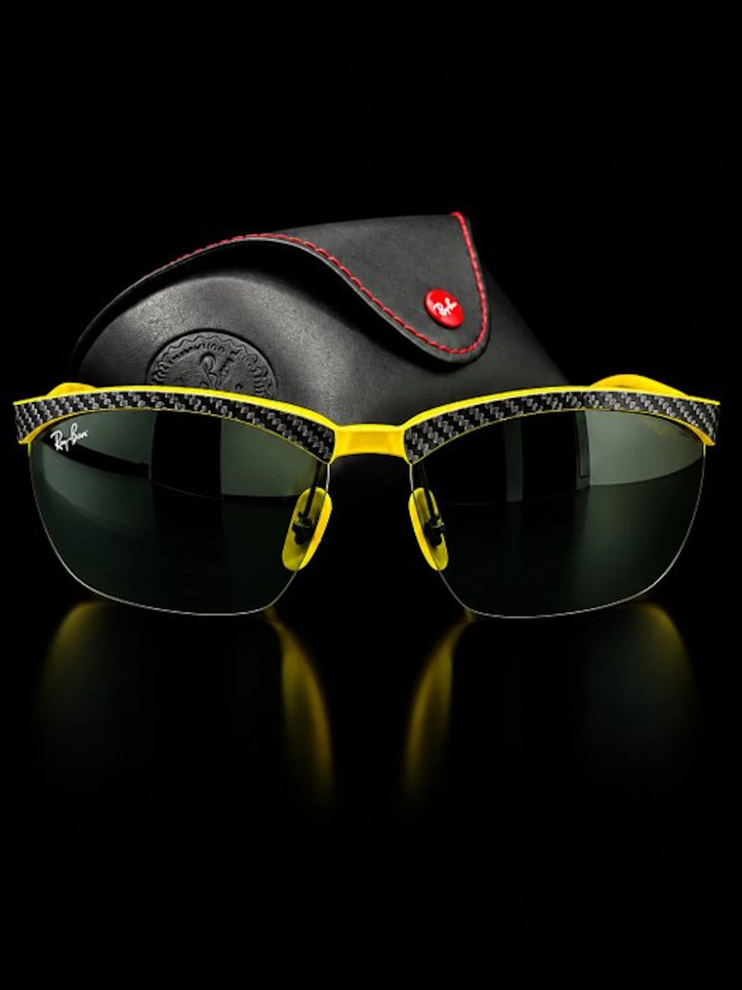 Ferrari - Ray-Ban Carbon Yellow Racing - Sunglasses