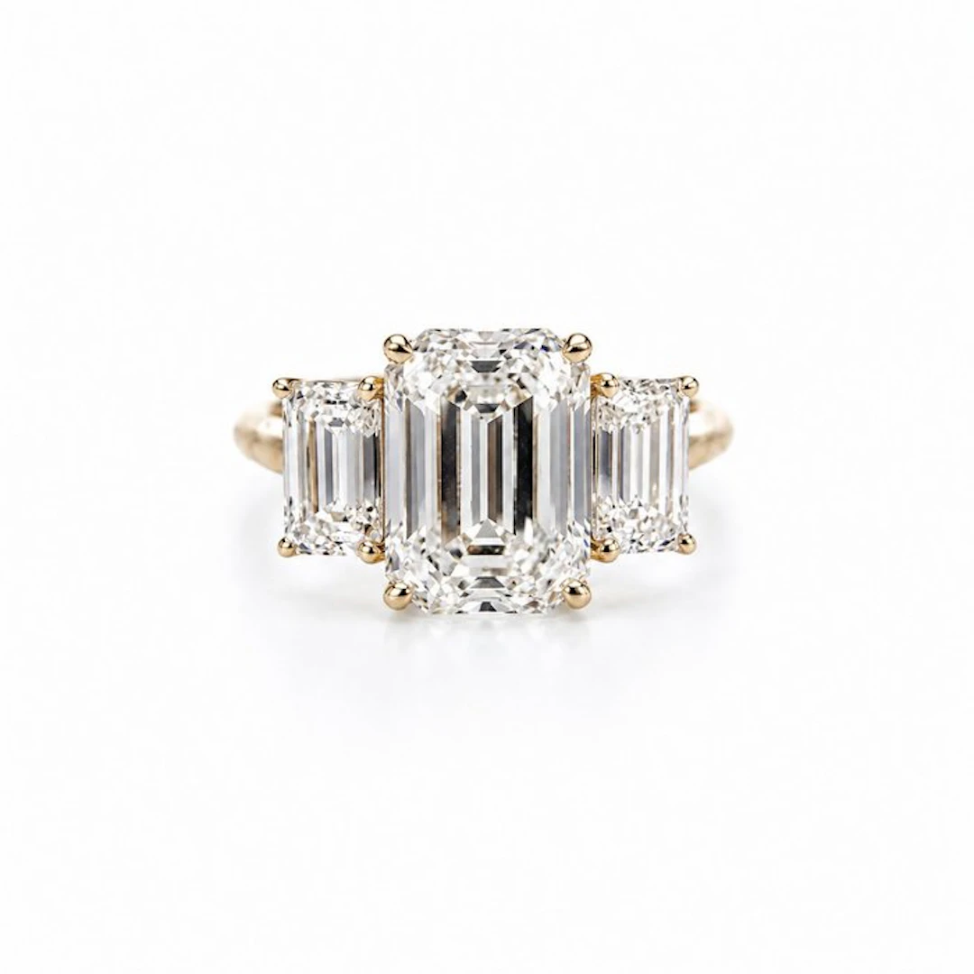 Ring - 14 kt. Yellow gold - 8.10ct. tw. Diamond (Lab-grown) - Diamond