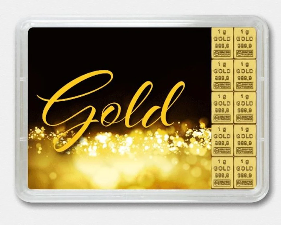 10 grams - Gold .999 - Valcambi, Switzerland, Gold statt Geld - Sealed