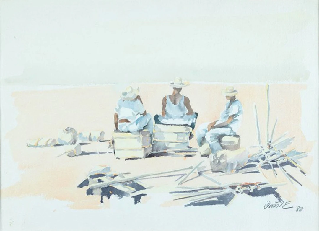 Dalva Duarte (1949) - Personnages sur la plage