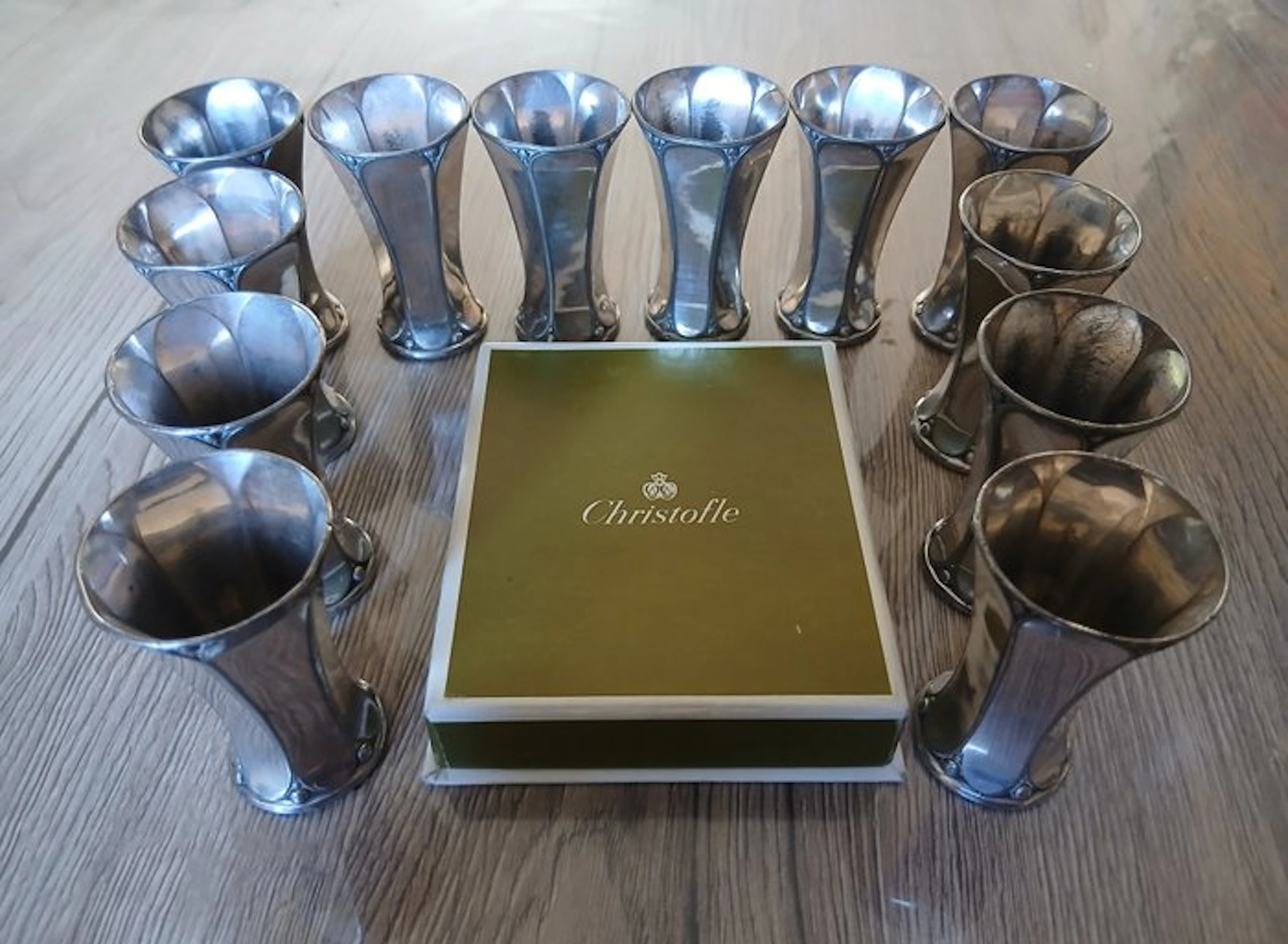 Christofle, Gallia - Louis Sue - Liquor set (12) - silver metal