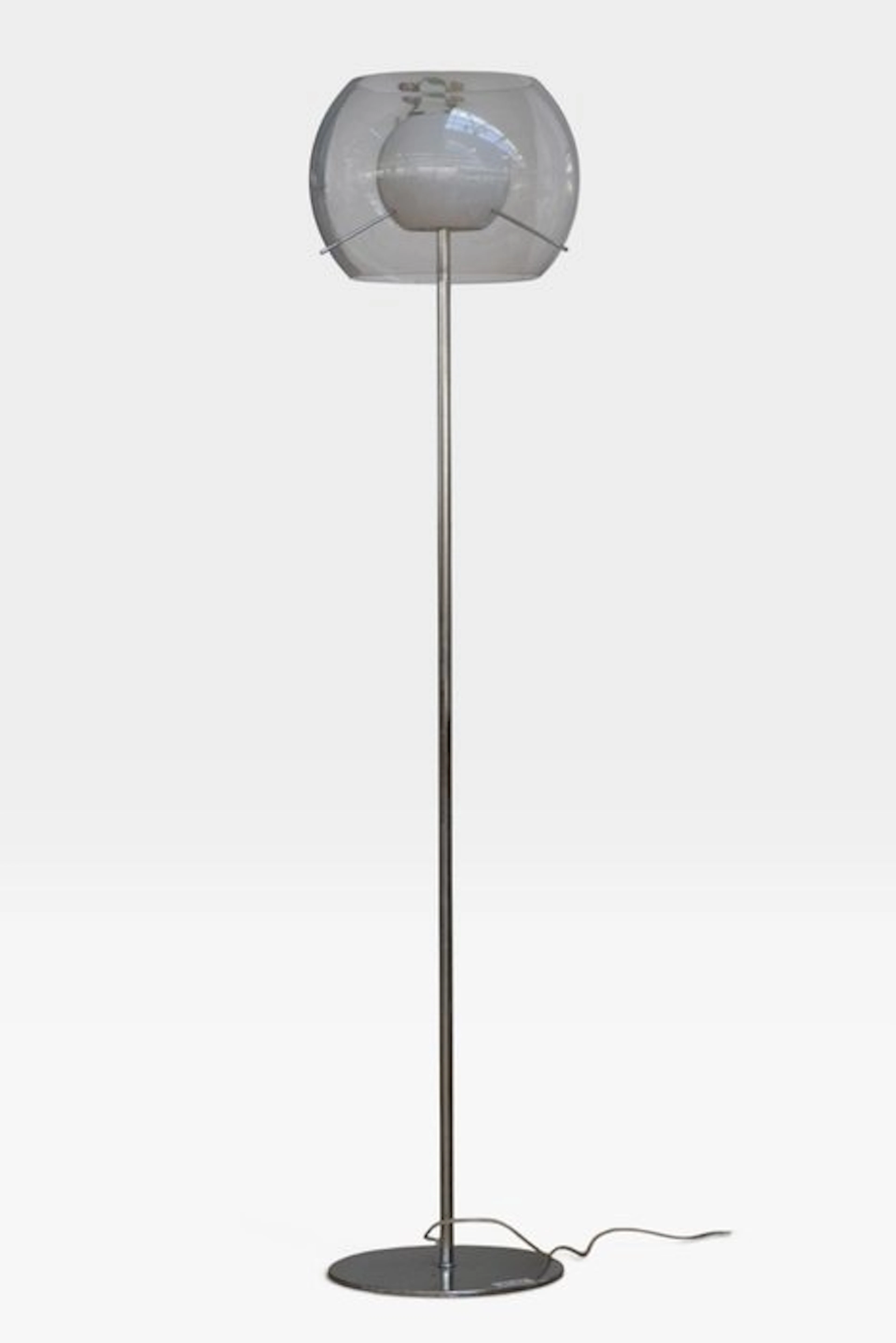 Lamp - Glass, Chrome, Metal - Floor lamp