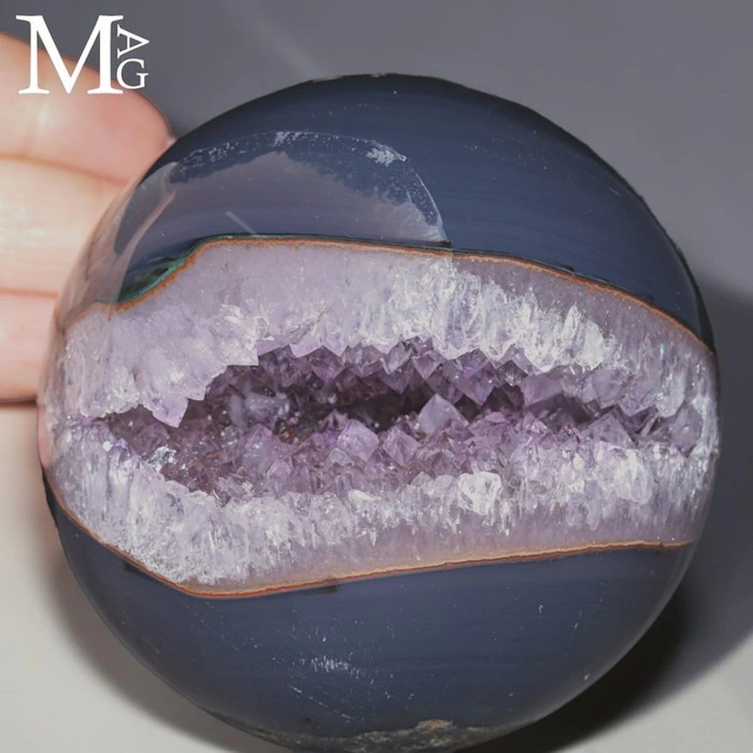 Banded Agate Sphere with a Captivating