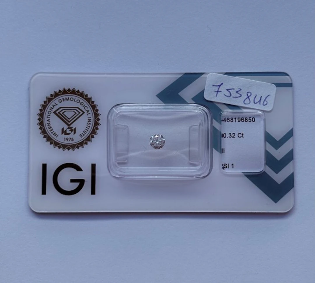 1 pcs Diamond (Natural) - 0.32 ct - Round - I - SI1...