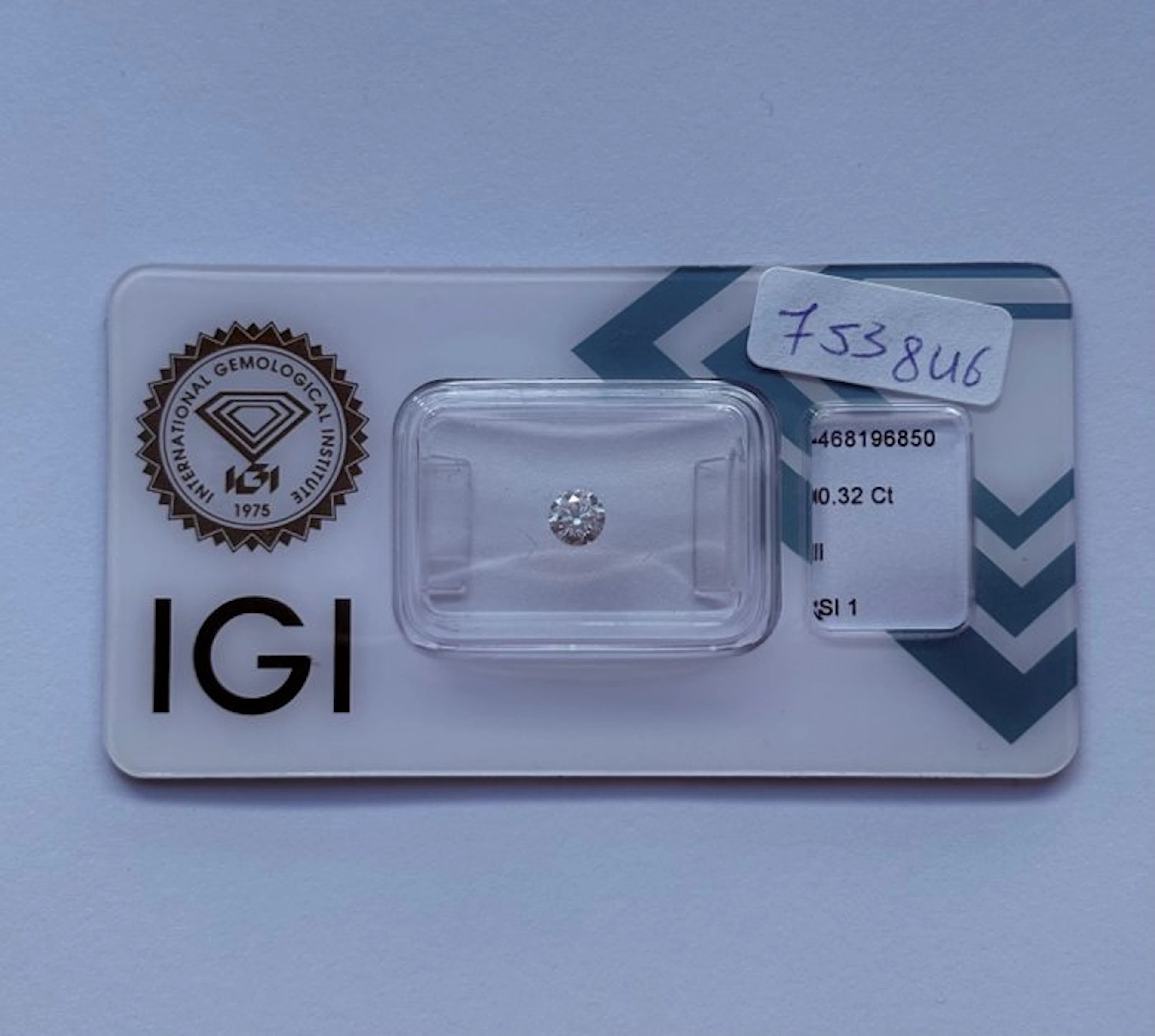 1 pcs Diamond (Natural) - 0.32 ct - Round - I - SI1...