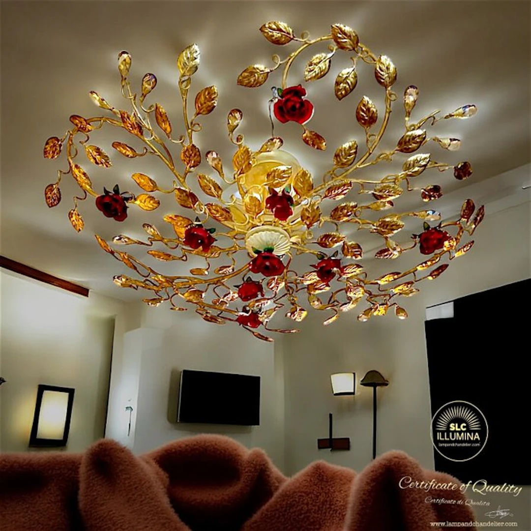 SLC Illumina - MG - Ceiling lamp - Rose laminated in 24K...