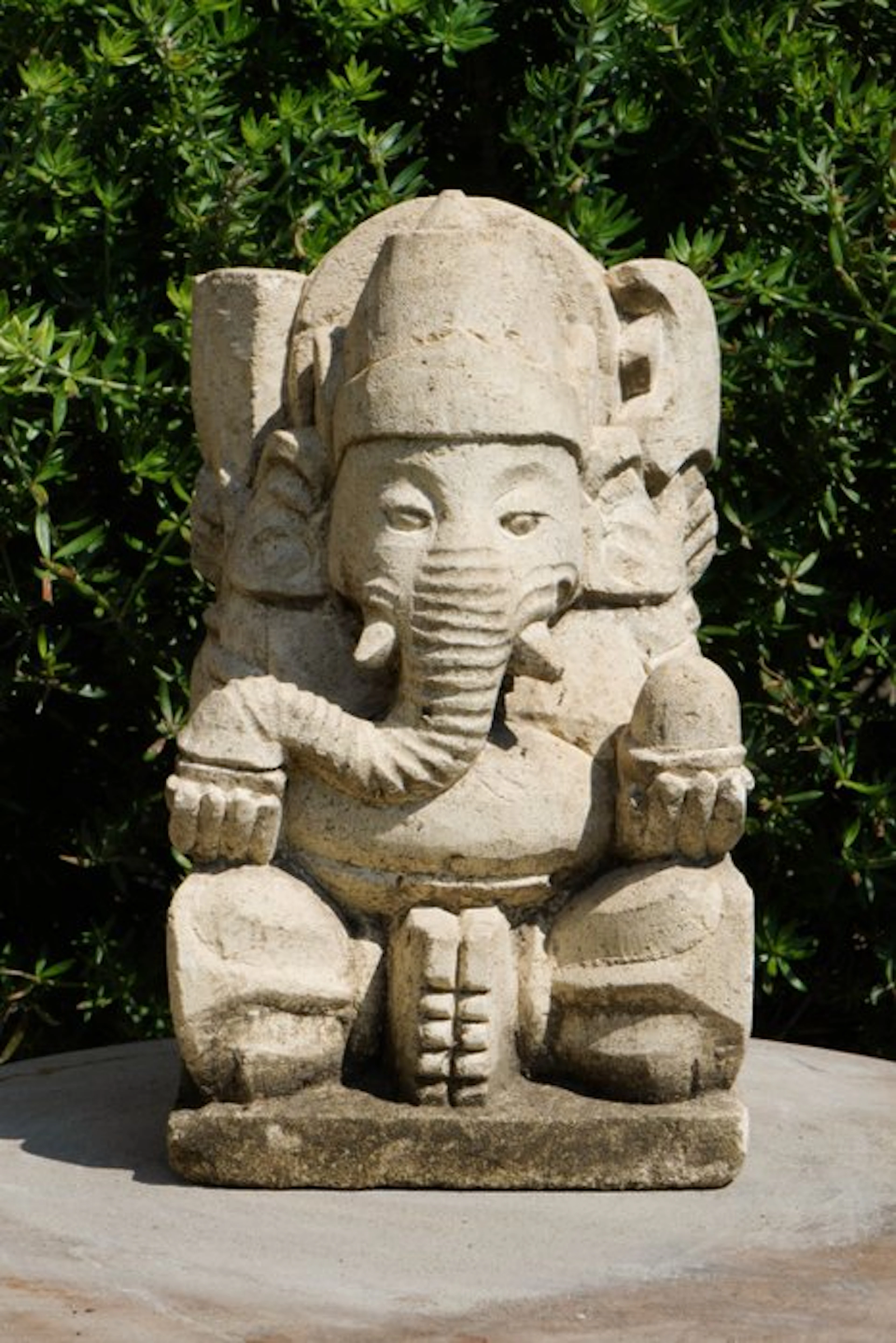 Statue, Statua di Ganesh in Pietra – Bali – - 20 cm - Sandstone