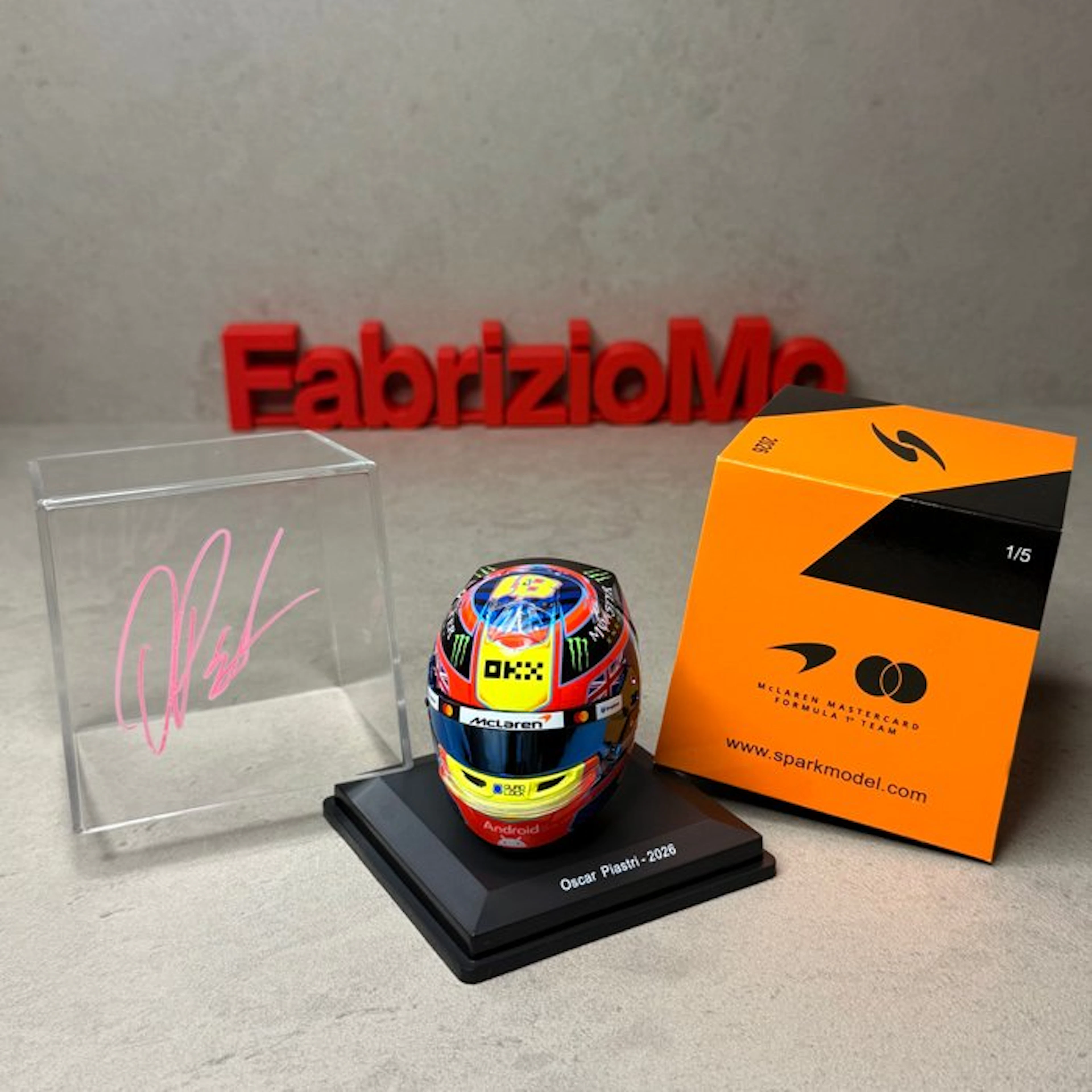 Mclaren - Season Helmet Signed - Oscar Piastri - 2026 - 1/5 Scale Season Helmet