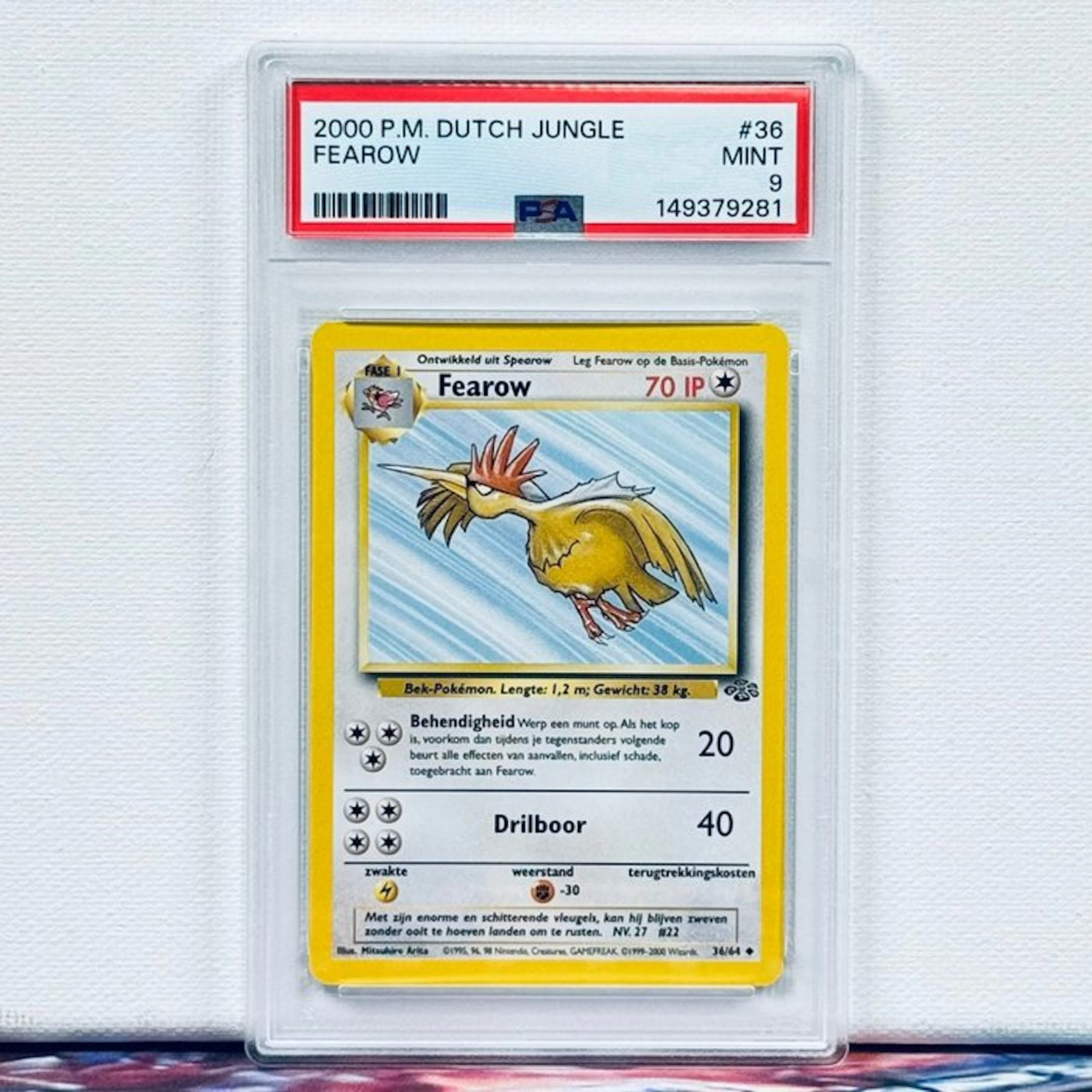 Pokémon Graded card - FEAROW #36 2000 P.M. DUTCH JUNGLE - Pokémon - PSA 9
