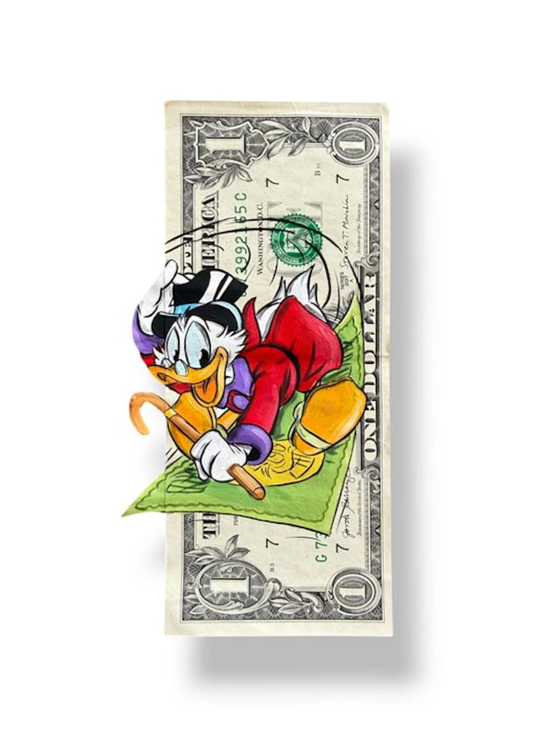 Alan Stefanov (1999) - "Flying Fortune" 1 dollar bill - NO Reserve