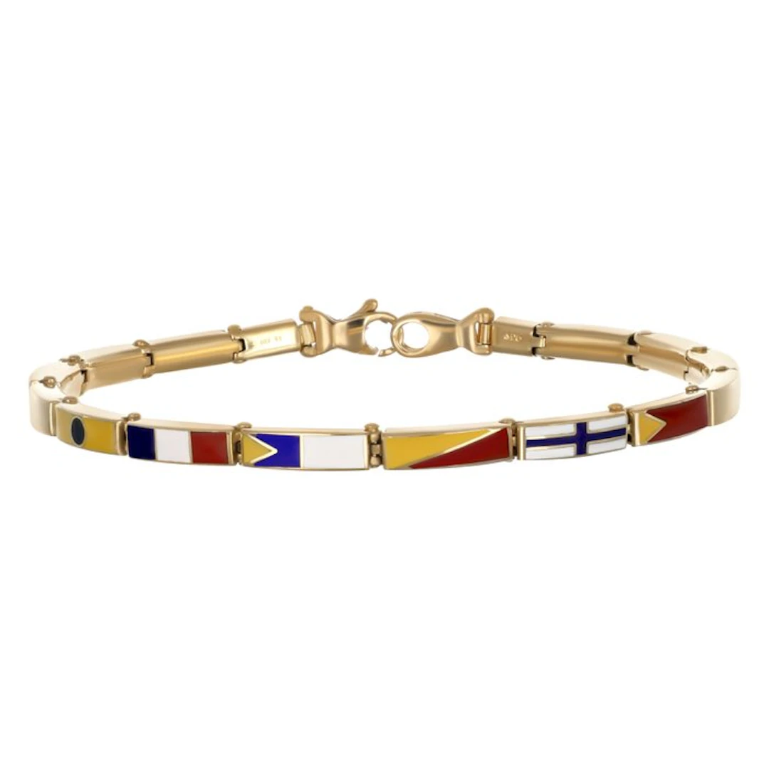 Bracelet - 18 kt. Yellow gold - Made in Italy - Handmade