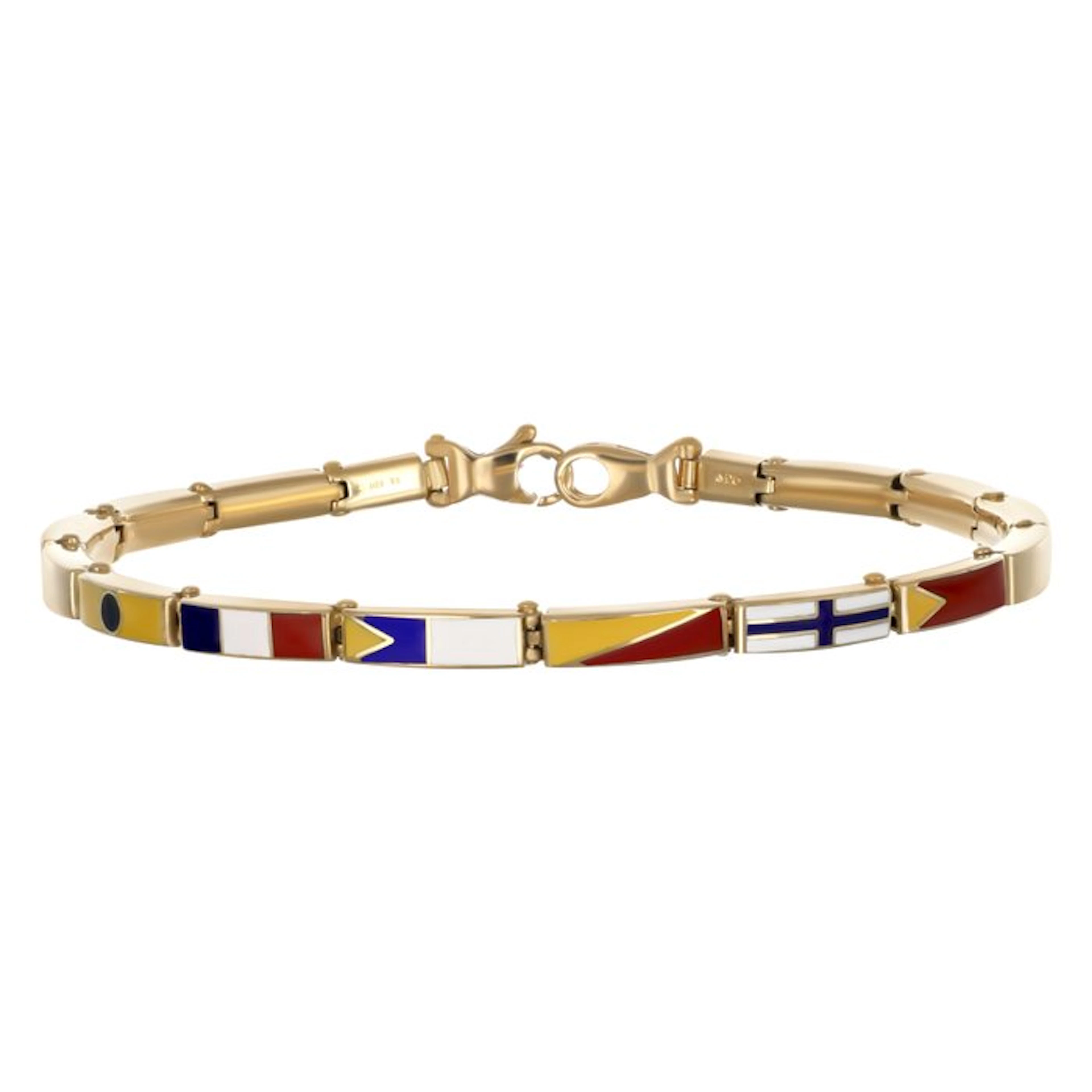 Bracelet - 18 kt. Yellow gold - Made in Italy - Handmade