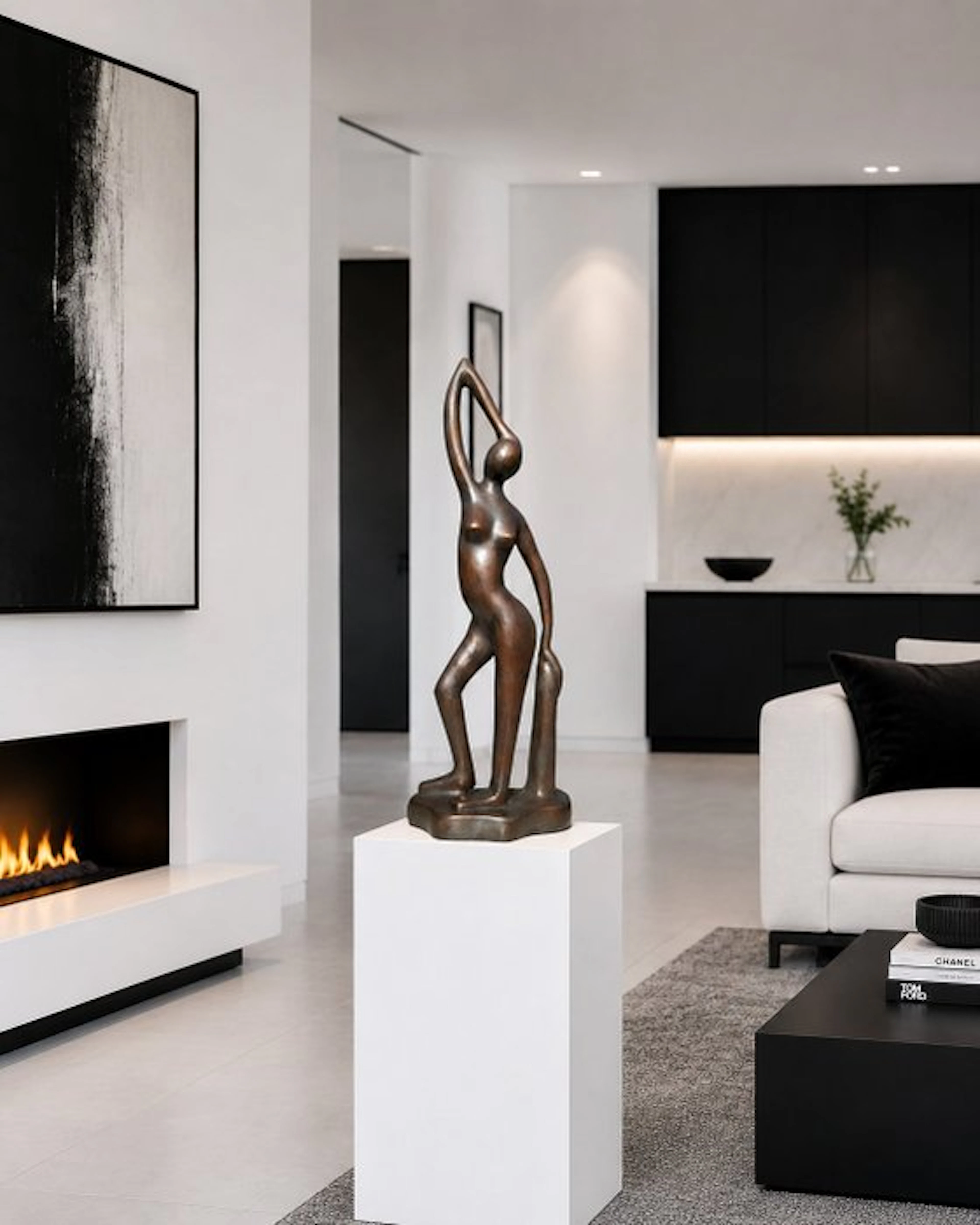 Sculpture, moderne bronzen stateu 59 cm - 59 cm - Bronze