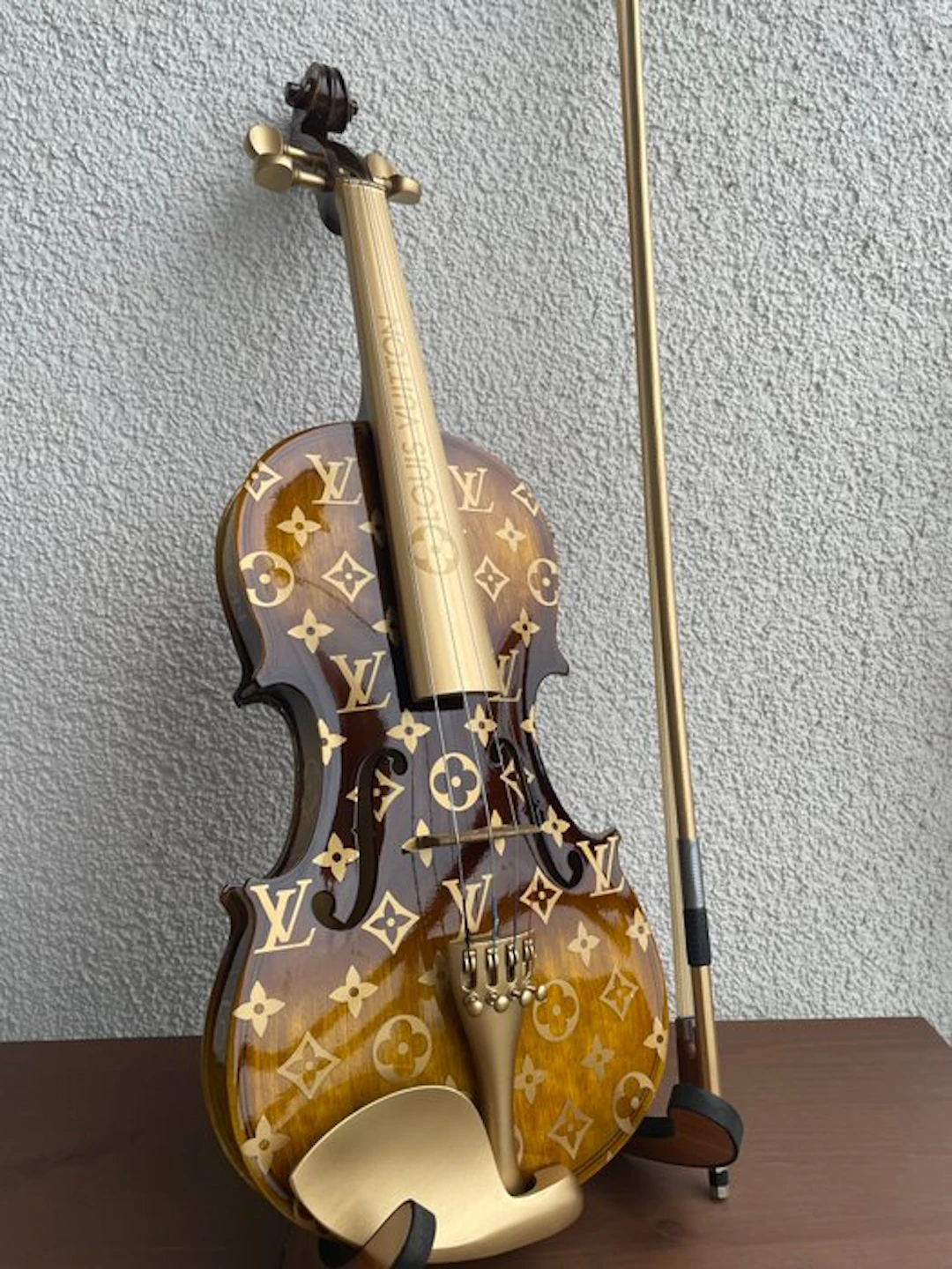 J.Reinhardt - Custom Louis Vuitton Violin - Luxury Vintage Brown & Gold