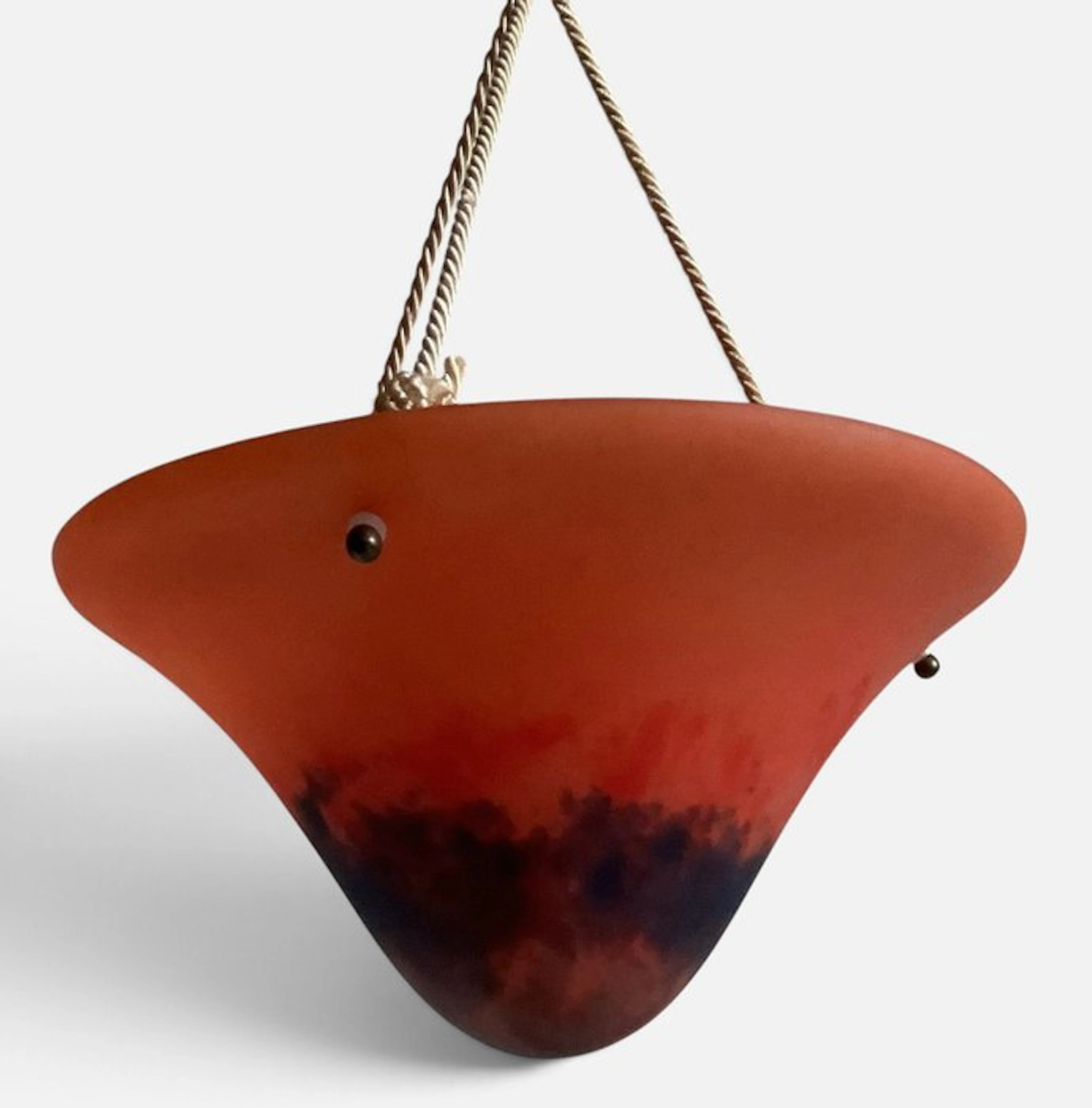 Tief - Lamp - French Vintage Pendant Lamp – Tief – 1980s/1990s - Glass
