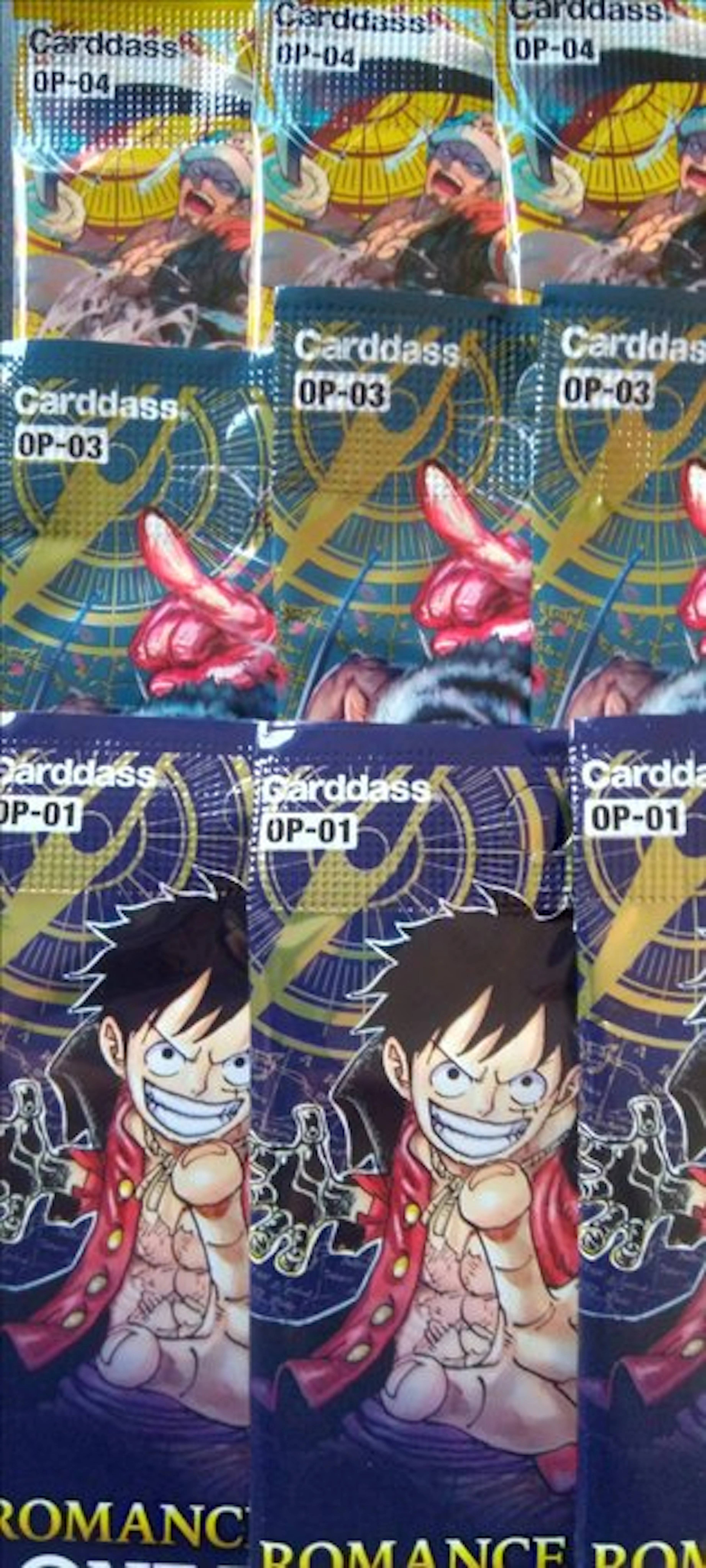 Bandai - 9 Booster pack - One Piece - Lot de 9 boosters neufs et scellés 3xOP01