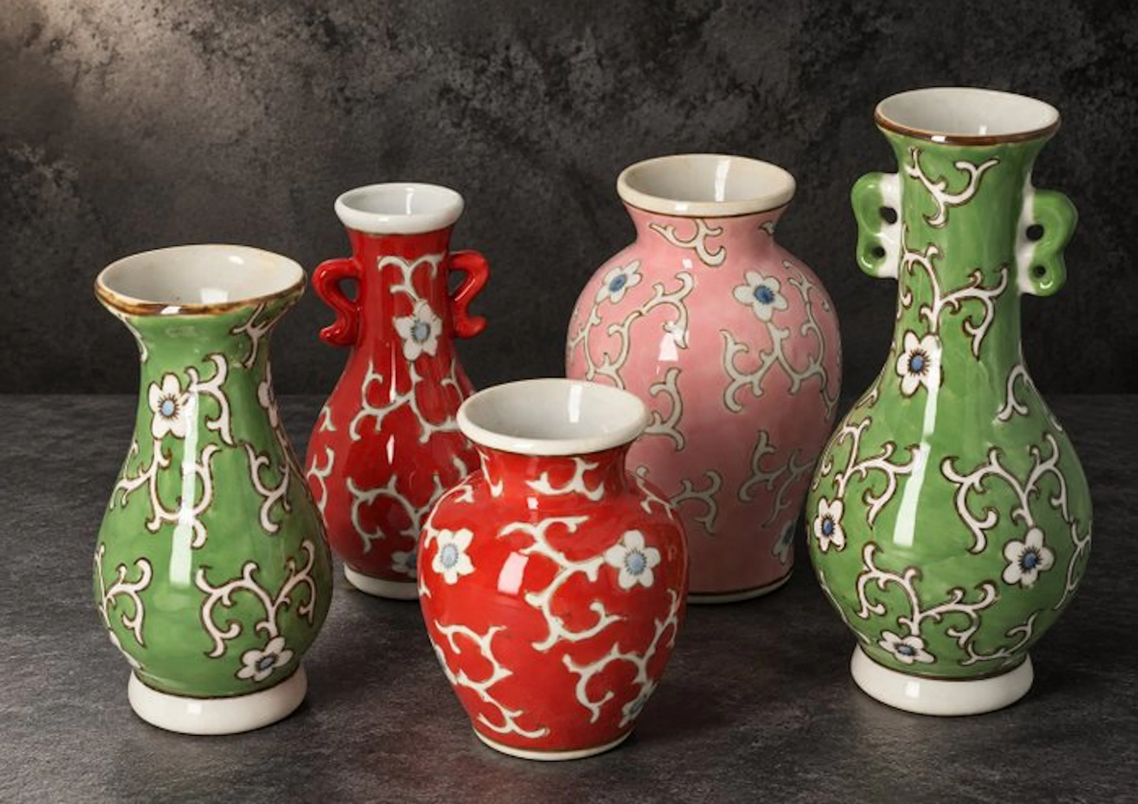 Vase (5) - Ceramic - Colorful set