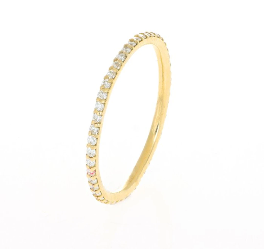 No reserve price - Ring - 18 kt. Yellow gold - 0.46ct. tw. Diamond (Natural)