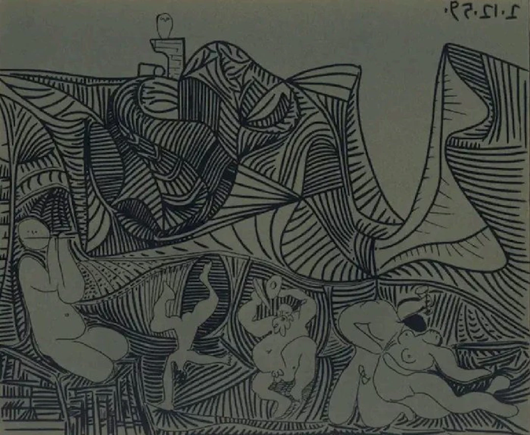 Pablo Picasso (1881-1973) - Liebespaar und Eule