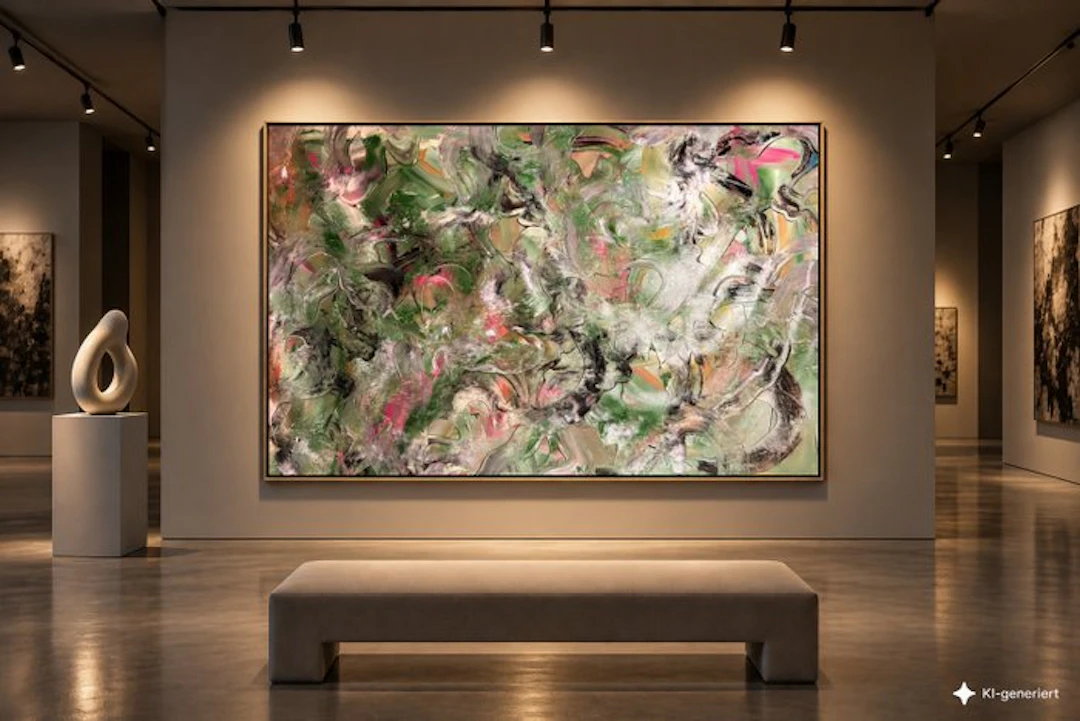 Timo Wedell - Veiled Dance of Colors - XXL - Abstract Klein