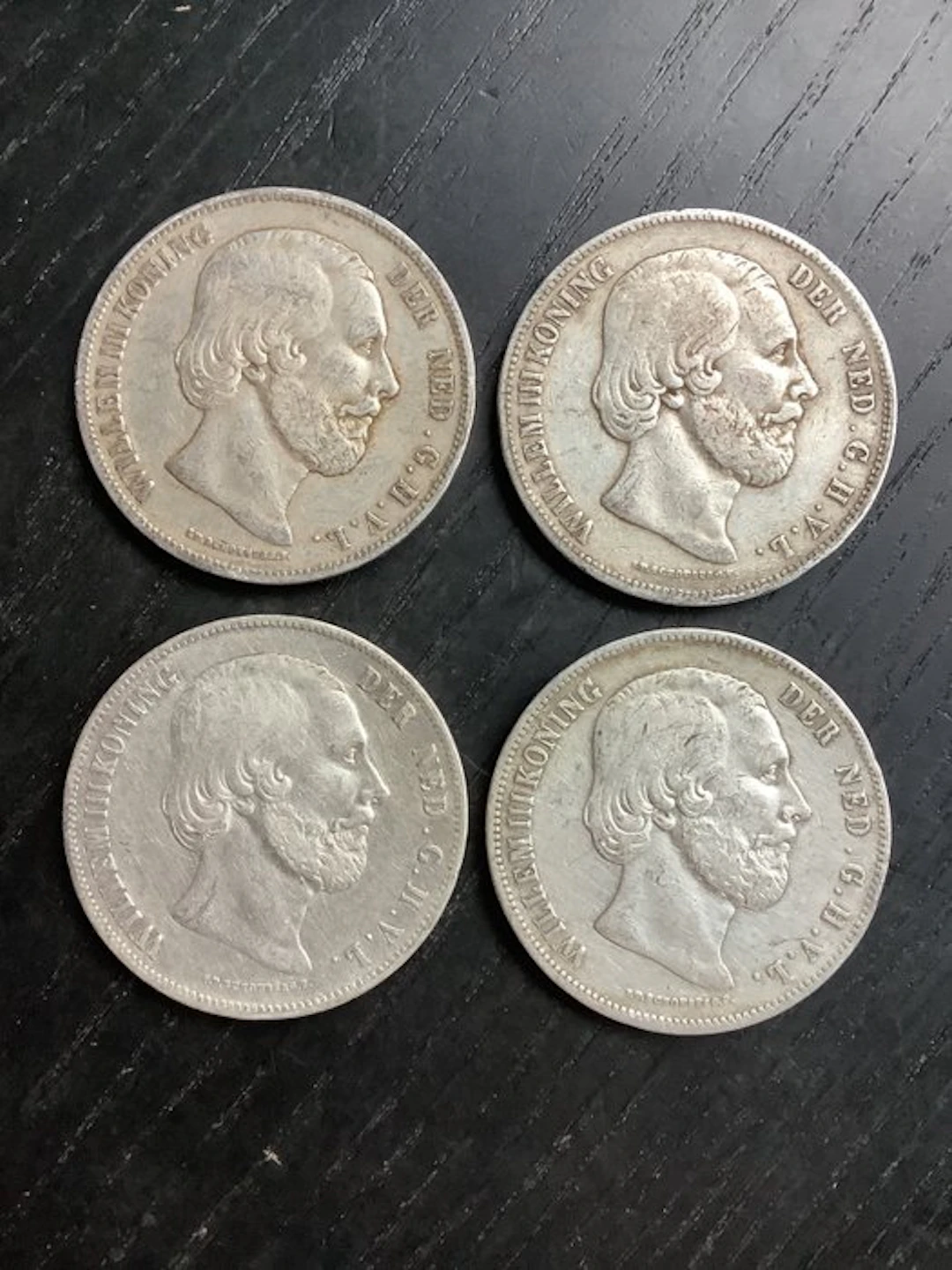 Netherlands. Willem III. 2 1/2 Gulden 1850-1859 (No reserve price)