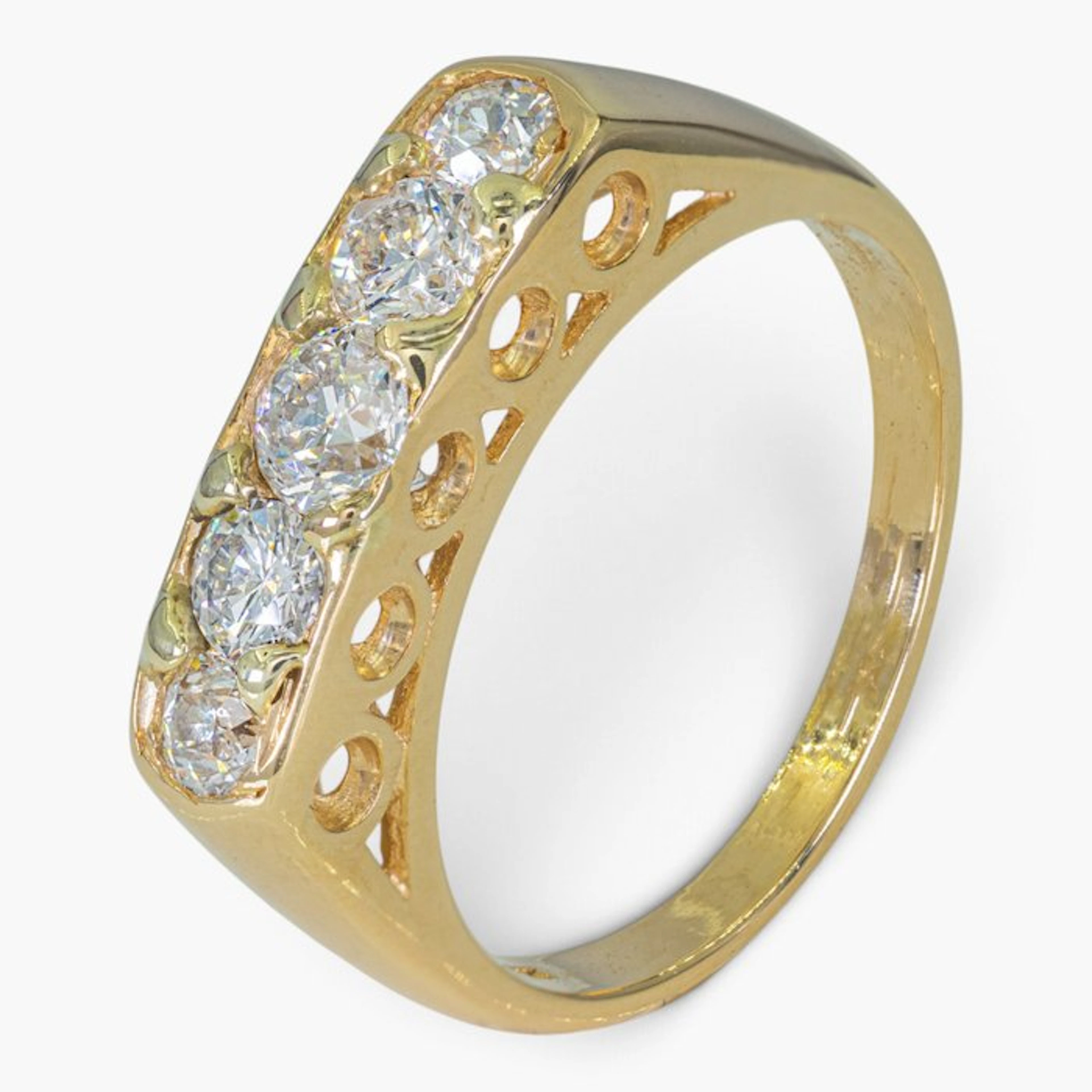 No reserve price - Ring - 14 kt. White gold, HRD - 0.70ct. tw. Diamond