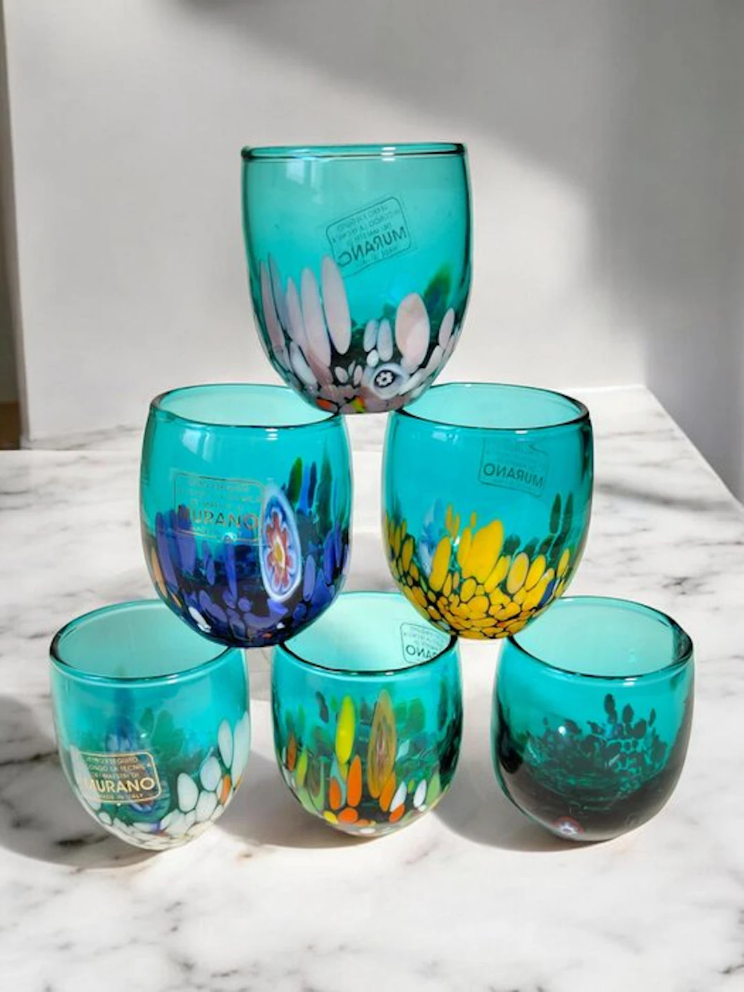 MurArt - MurArt - Drinking set (6) - Glass - Murrine Millefiori