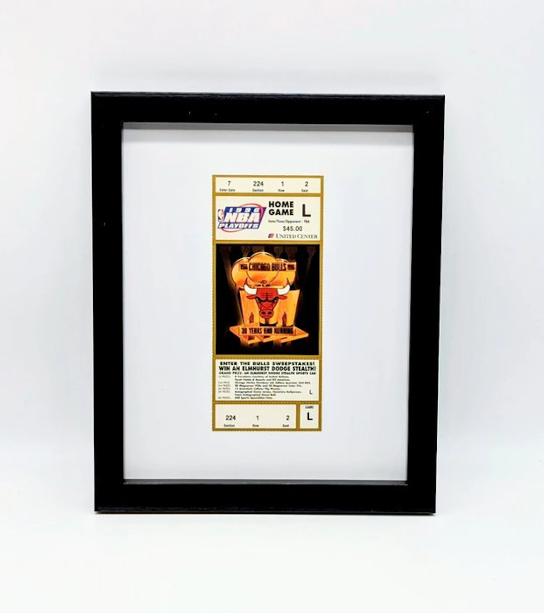 Chicago Bulls - NBA - Michael Jordan - 1996 - Ticket