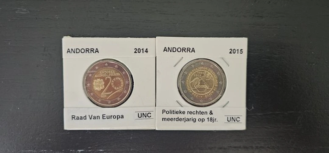 Andorra. 2 Euro 2014/2015 "Conseil de l'Europe" +...