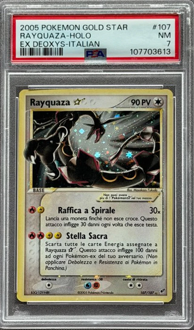 Pokémon - 1 Graded card - Rayquaza 107/107 Foil - PSA 7 - EX - EX Deoxys